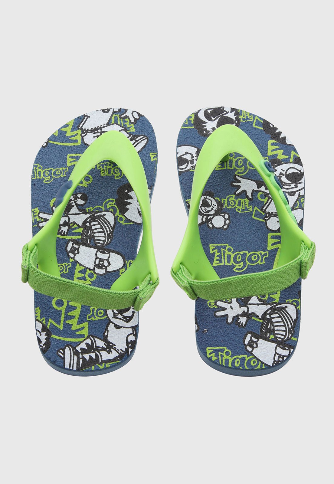 Infantil - Chinelo Tigor T Tigre Estampado Verde