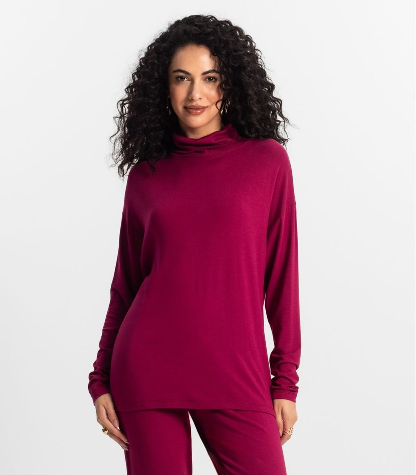 Vista 2 Blusa Manga Longa Feminino Rovitex bege Rovitex bege