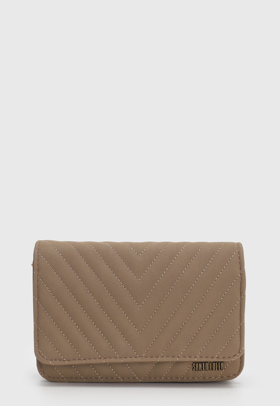 Bolsa Feminina Santa Lolla Matelassê Taupe