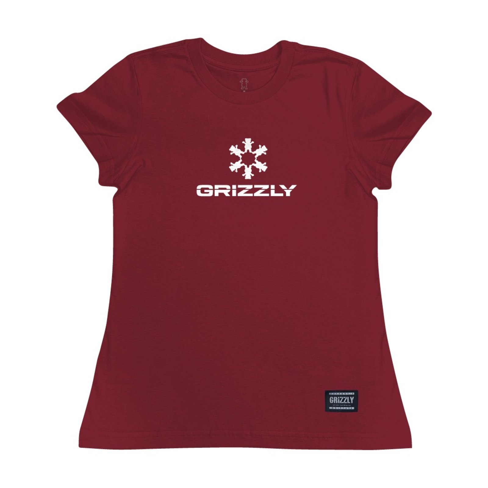Vista 2 Camiseta Grizzly Outdoor Division Drift Girls Tee - BIKING RED vinho red Grizzly vinho red