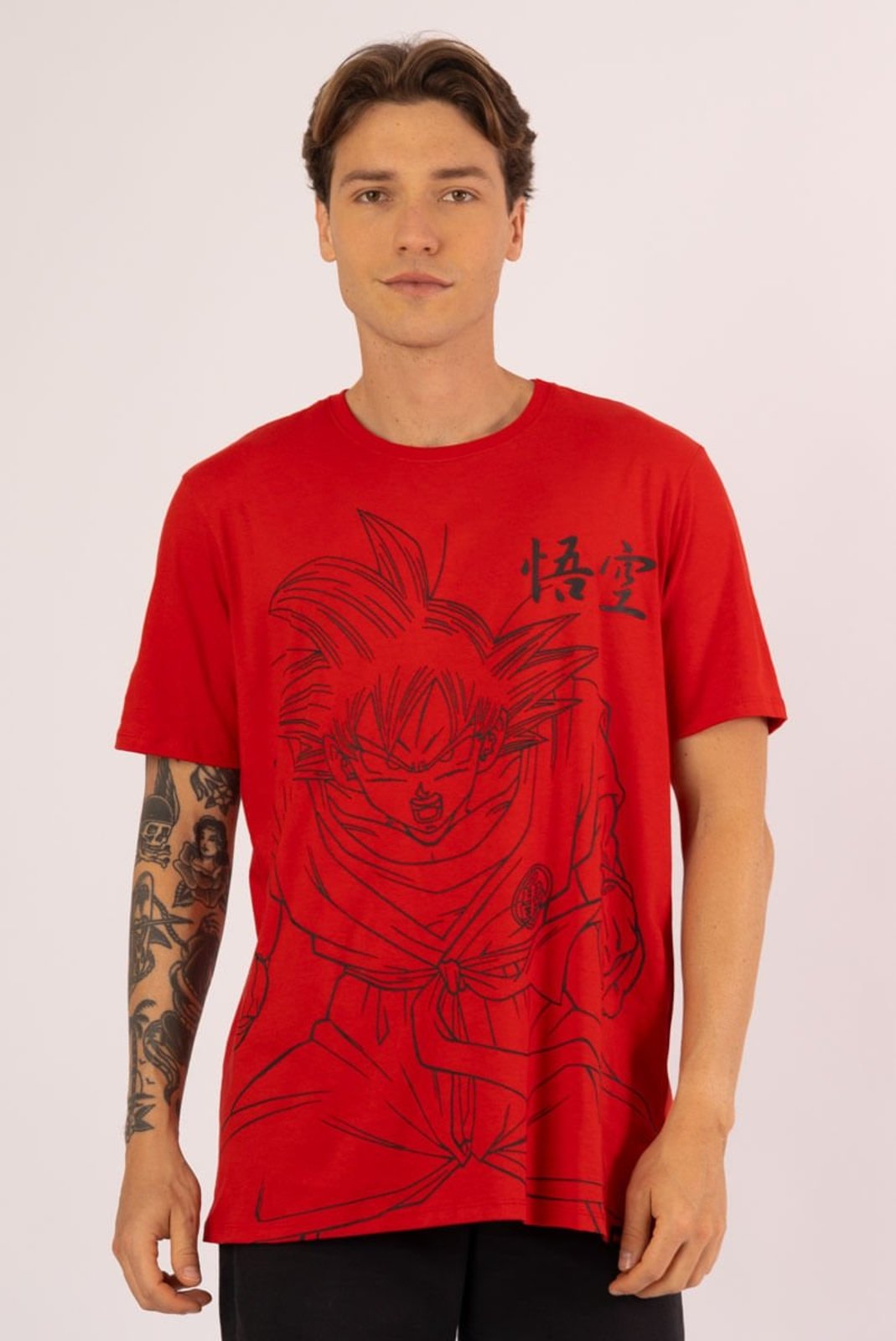 Vista 2 Camiseta Dragon Ball Z Goku Red PITICAS vermelho red PITICAS vermelho red