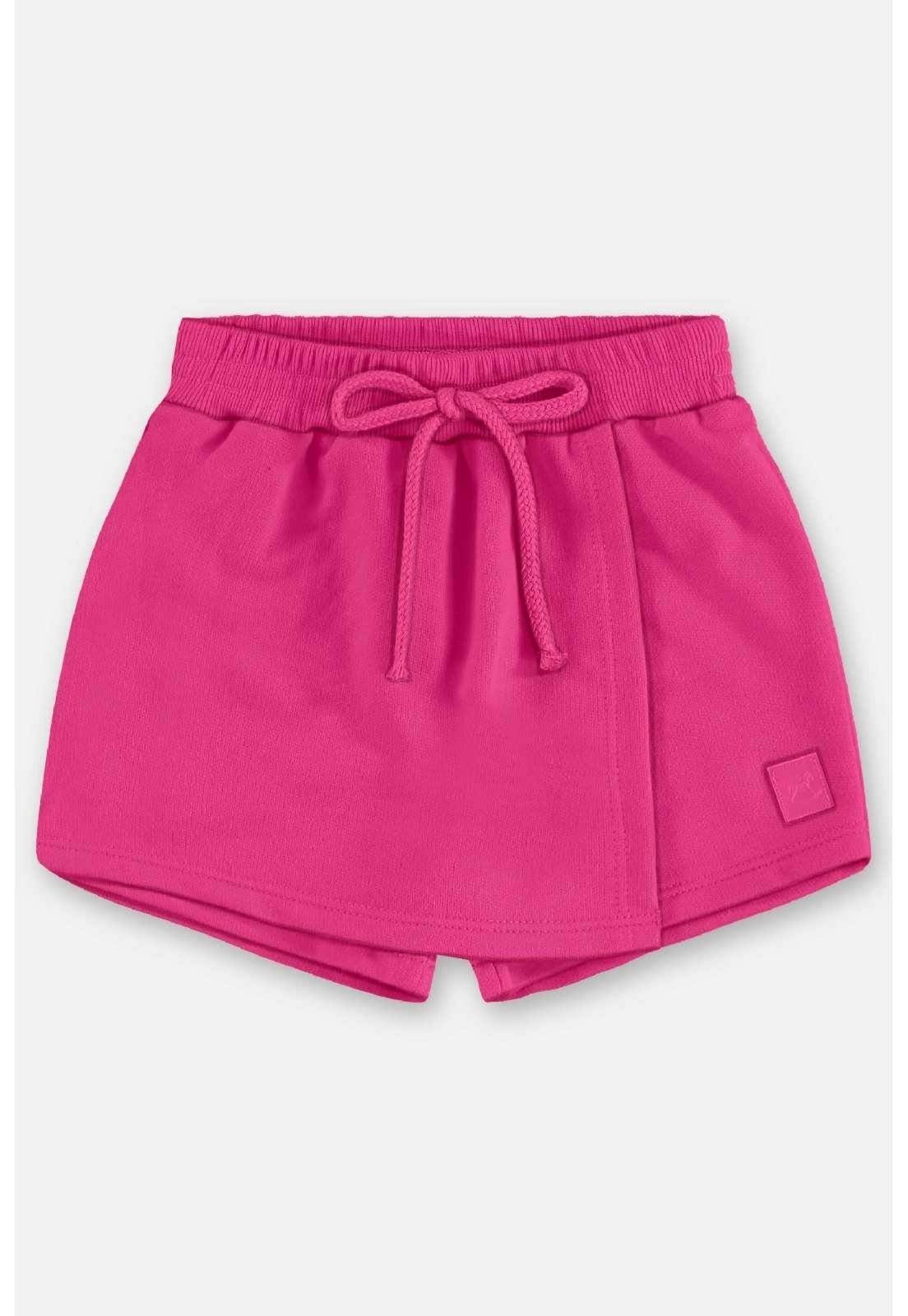 Infantil - Short-Saia em Moletom Up Baby Rosa