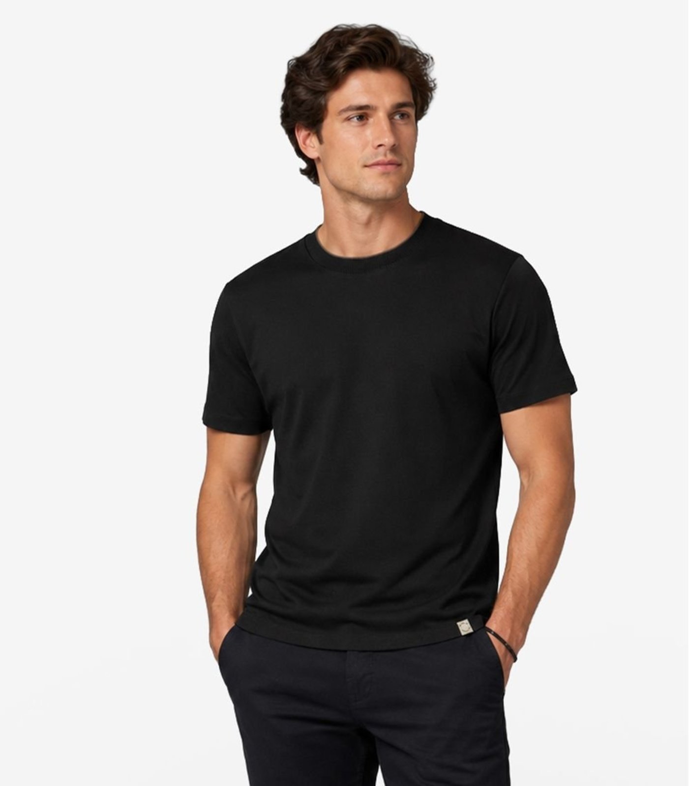 Camiseta Masculina Básica Pique Diametro Preto