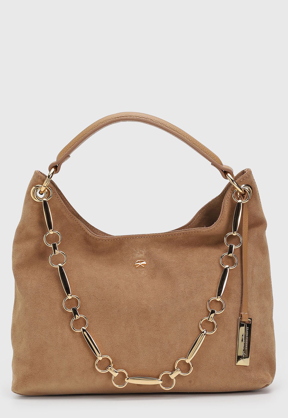 Vista 2 Bolsa Feminina Luiza Barcelos Alça Corrente caramelo caramelo