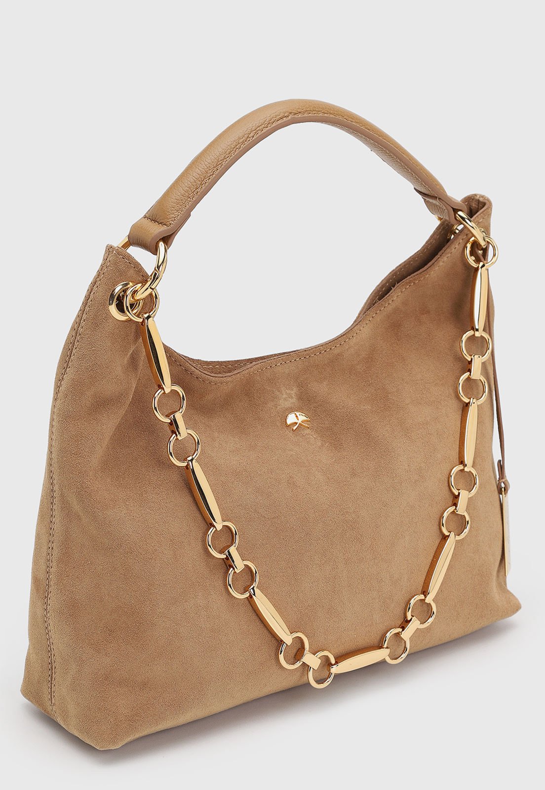 Vista 3 Bolsa Feminina Luiza Barcelos Alça Corrente caramelo caramelo