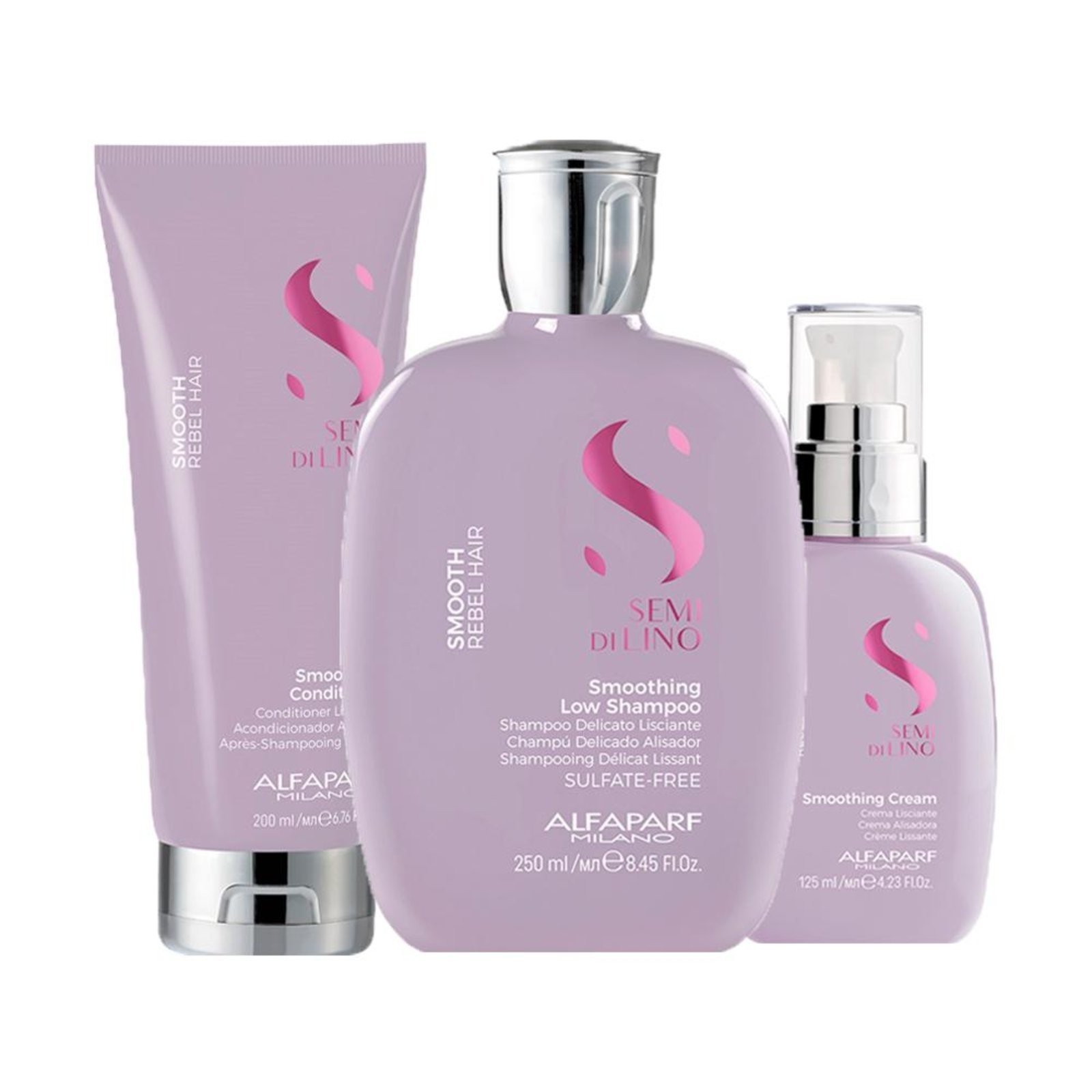 Alfaparf Semi Di Lino Smooth Shampoo, Cond e Creme