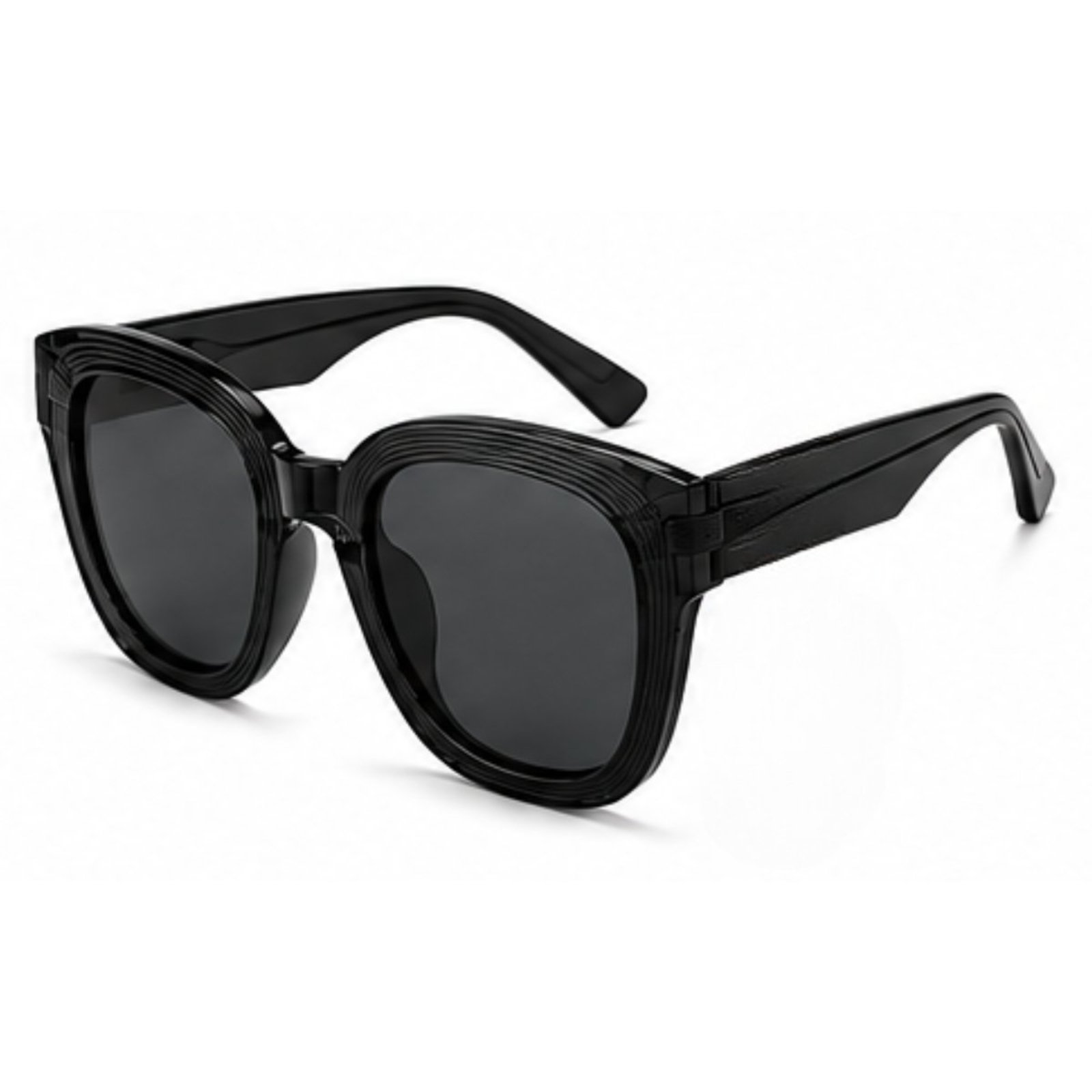 Óculos de Sol Oversize Fashion Moderno Proteção UV400 Preto