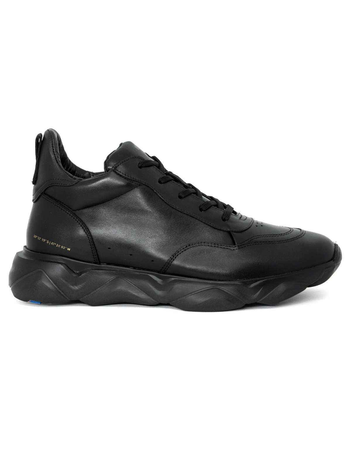 Tênis Rafarillo Beats Alth Aumenta Altura 7cm Couro Legitimo Sneaker Preto All Black