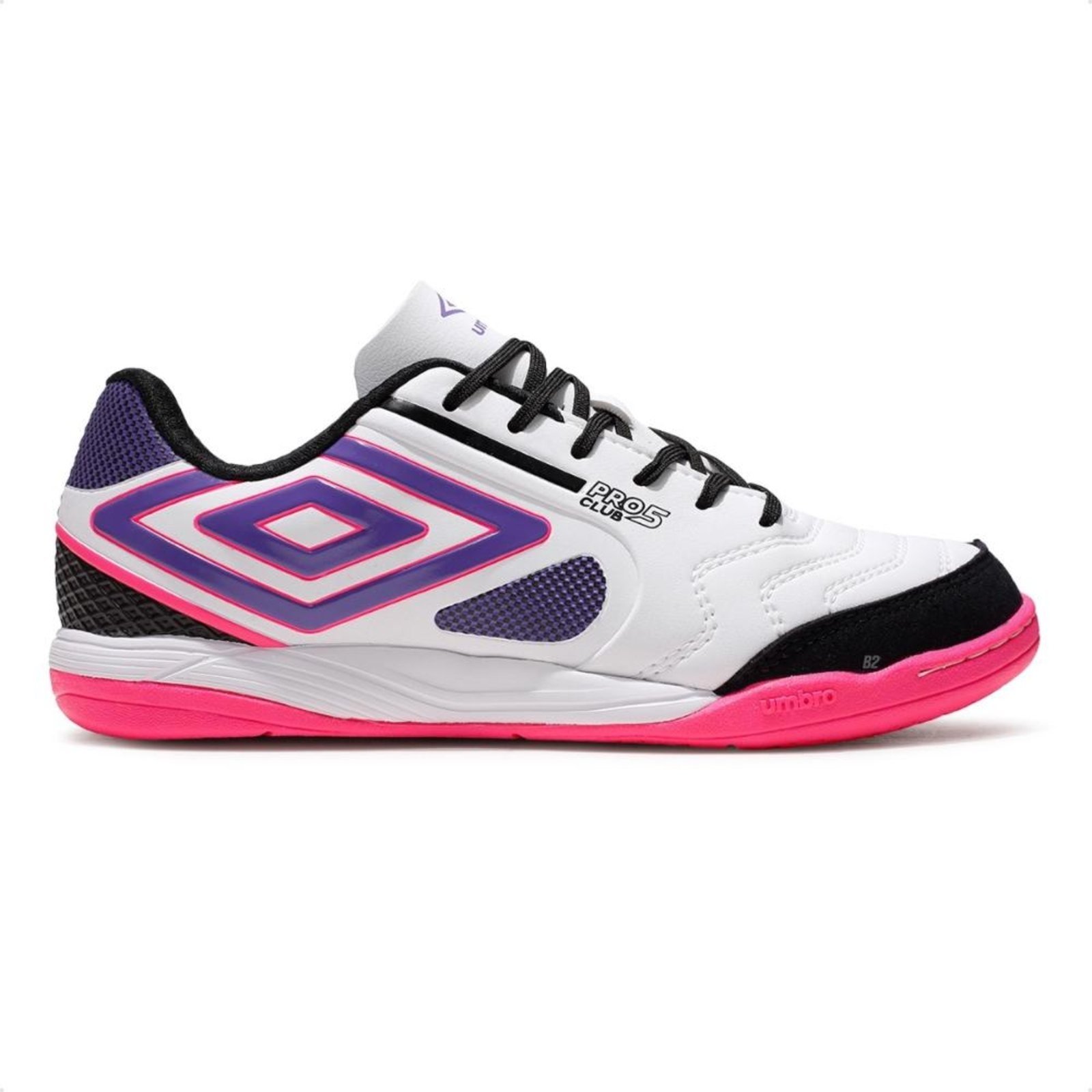 Vista 2 Chuteira Futsal Umbro Pro 5 Bump Club Masculina coral Umbro coral