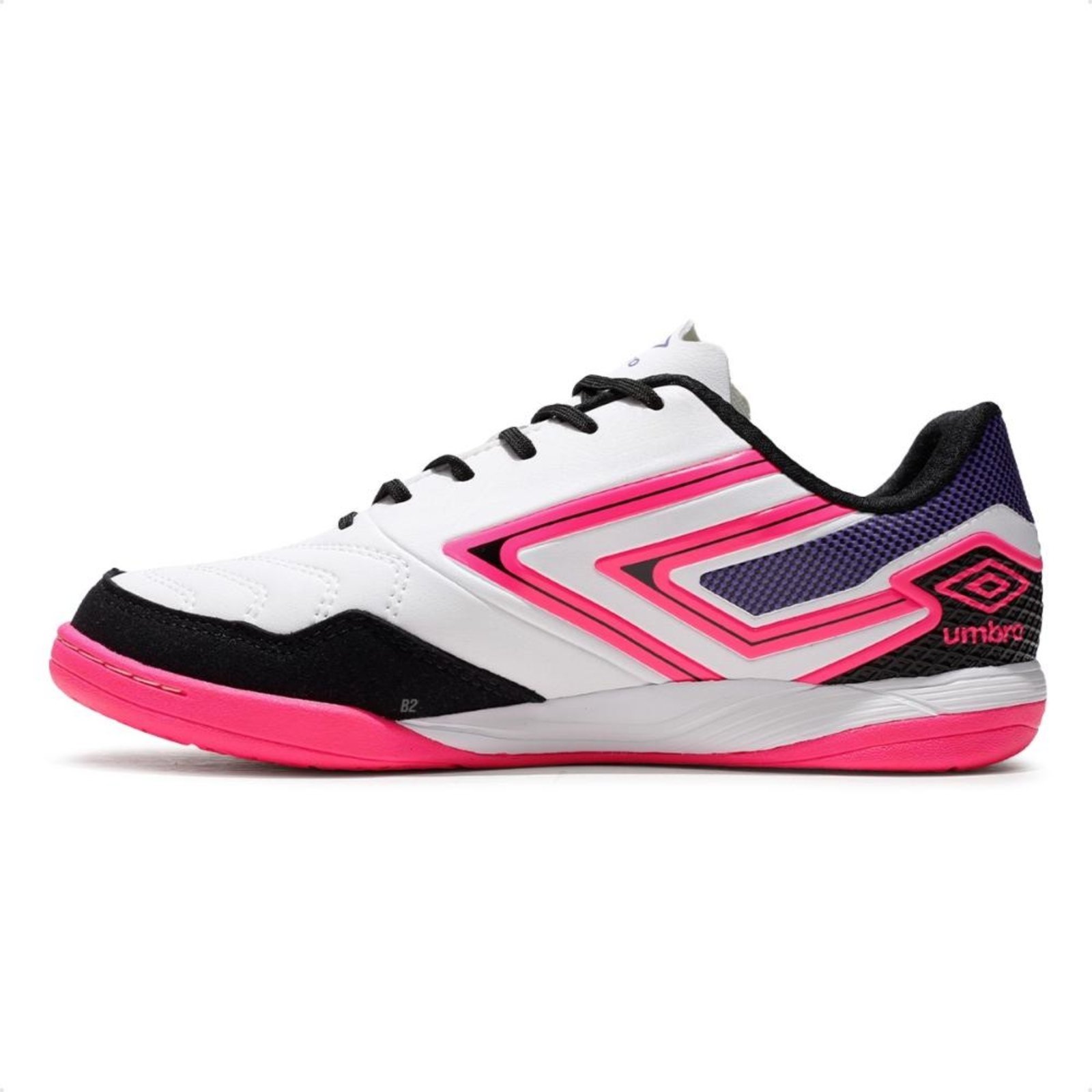 Vista 3 Chuteira Futsal Umbro Pro 5 Bump Club Masculina coral Umbro coral