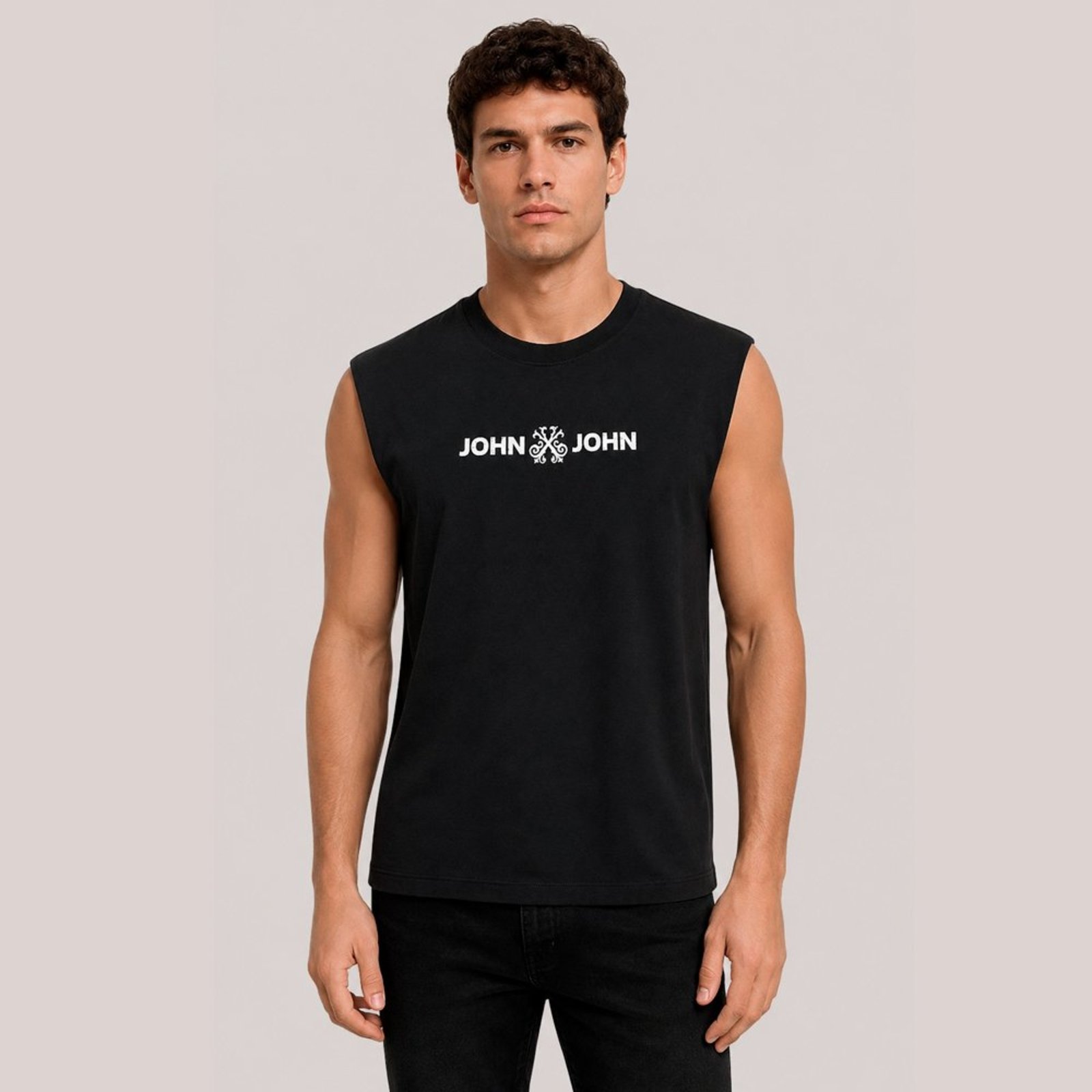 Regata John John Flat Pr27 Preto Masculino