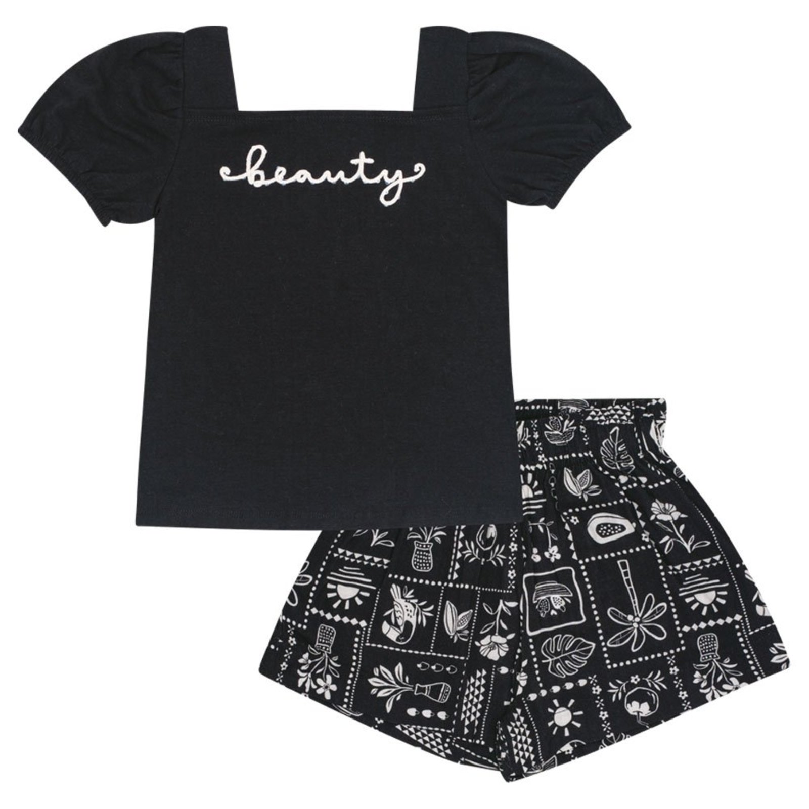 Infantil - Conjunto Preto Pulla Bulla Menina - 53432-51