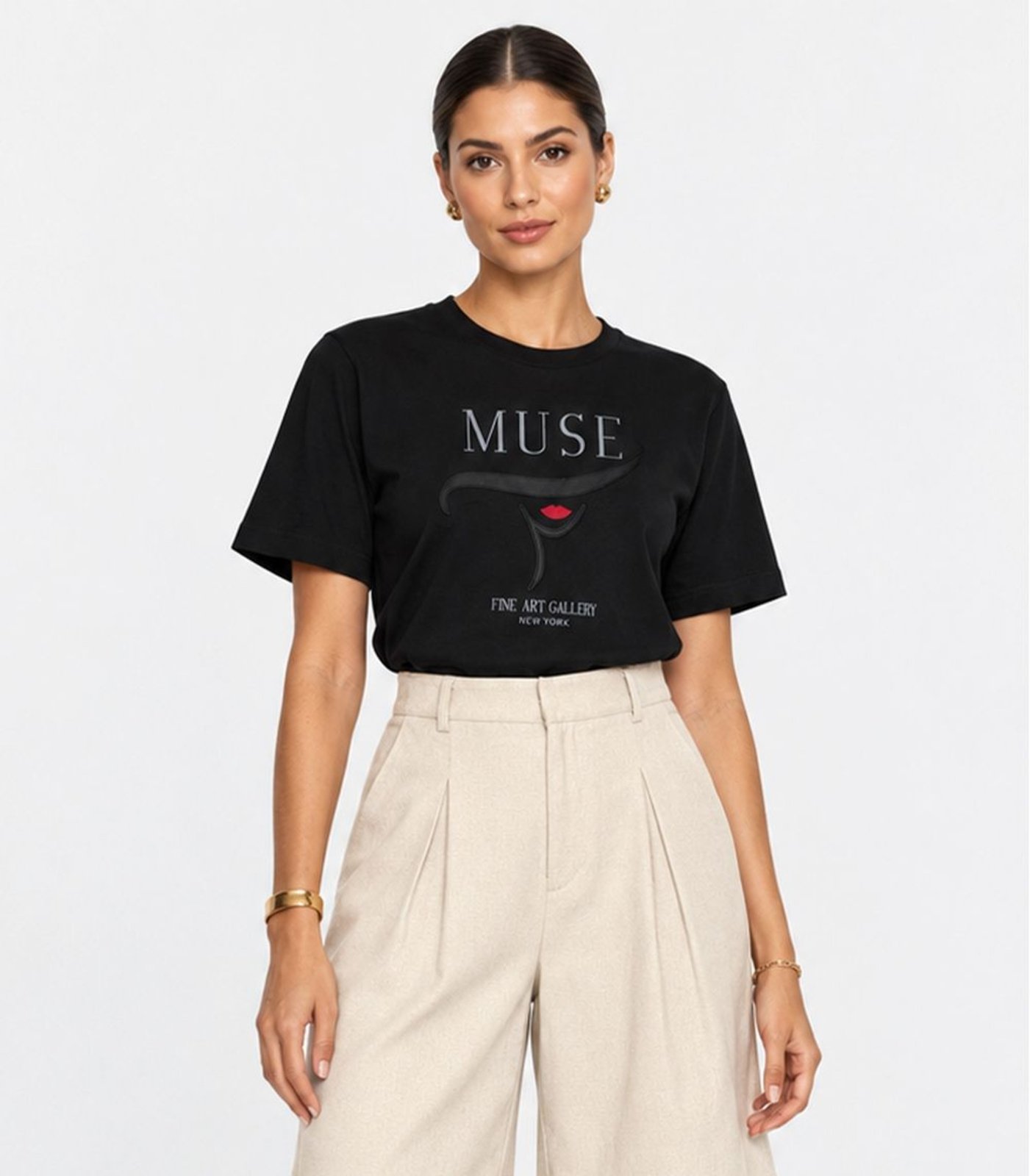 T- Shirt Feminina Manga Curta Endless Preto
