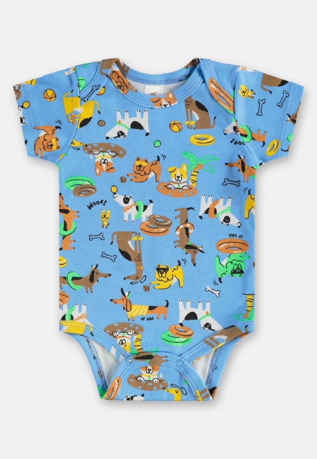 Infantil - Body para Menino em Suedine Up Baby Azul