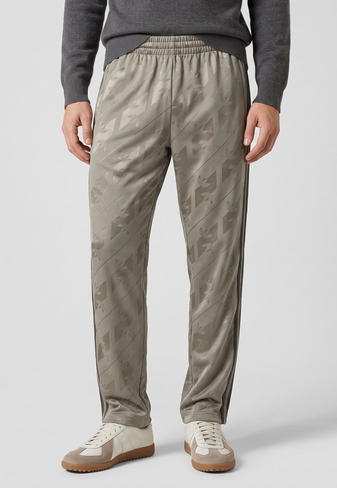 Calça Masculina adidas Originals Monogram Firebi Bege