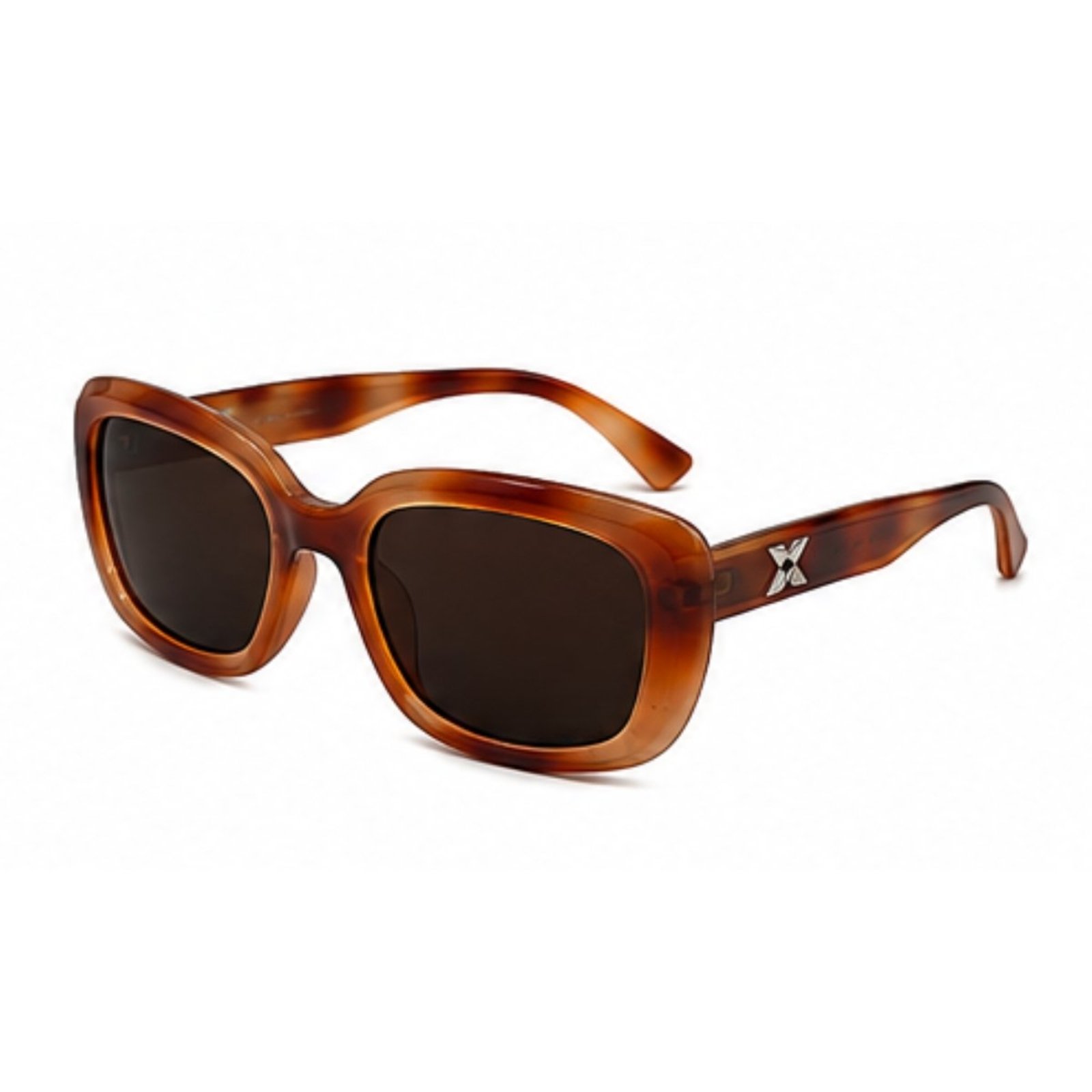 Óculos De Sol Quadrado Oversized Proteção UV400 Laranja