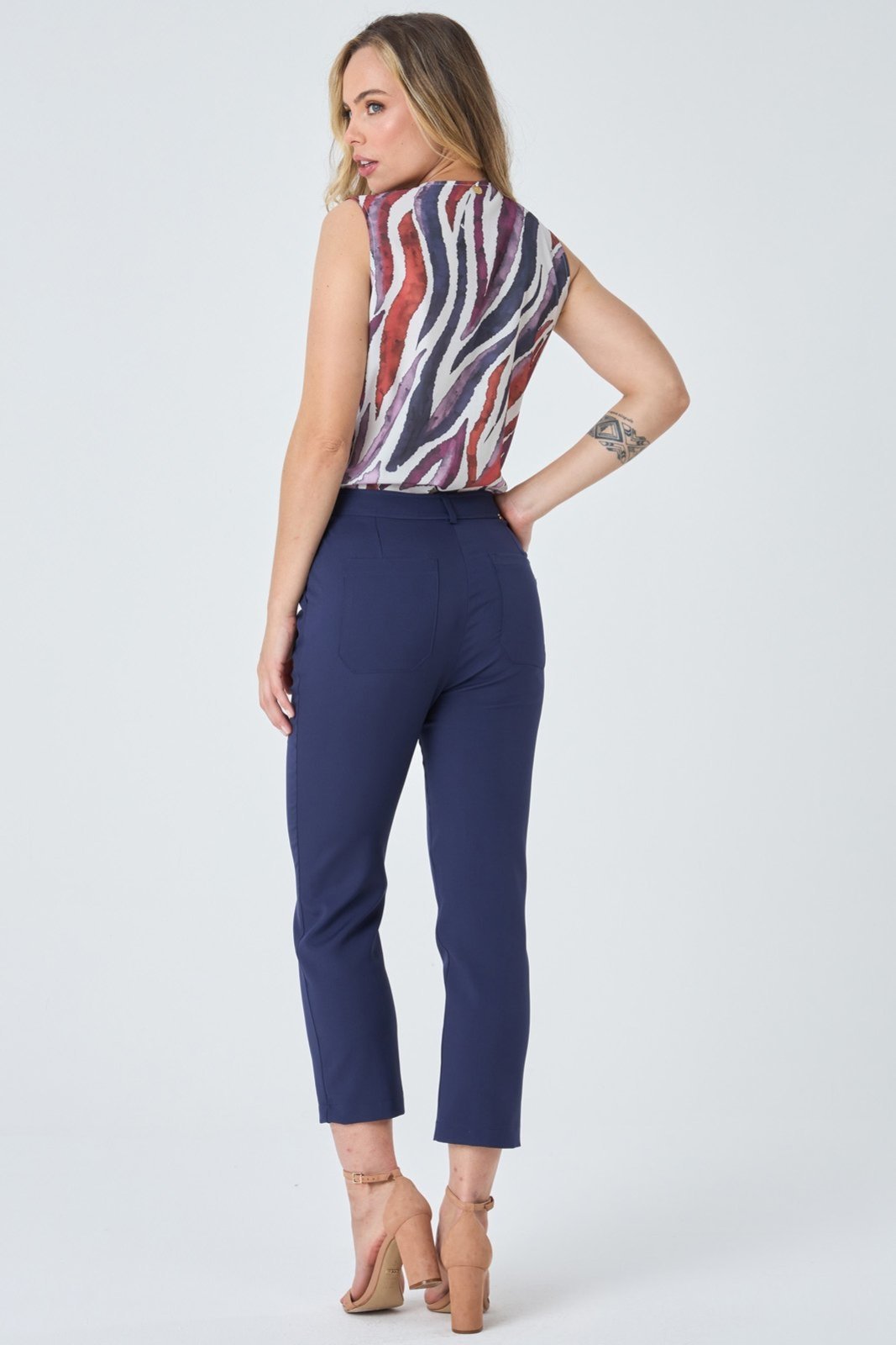 Vista 2 Calça PKS Alfaiataria Marinho azul PKS azul