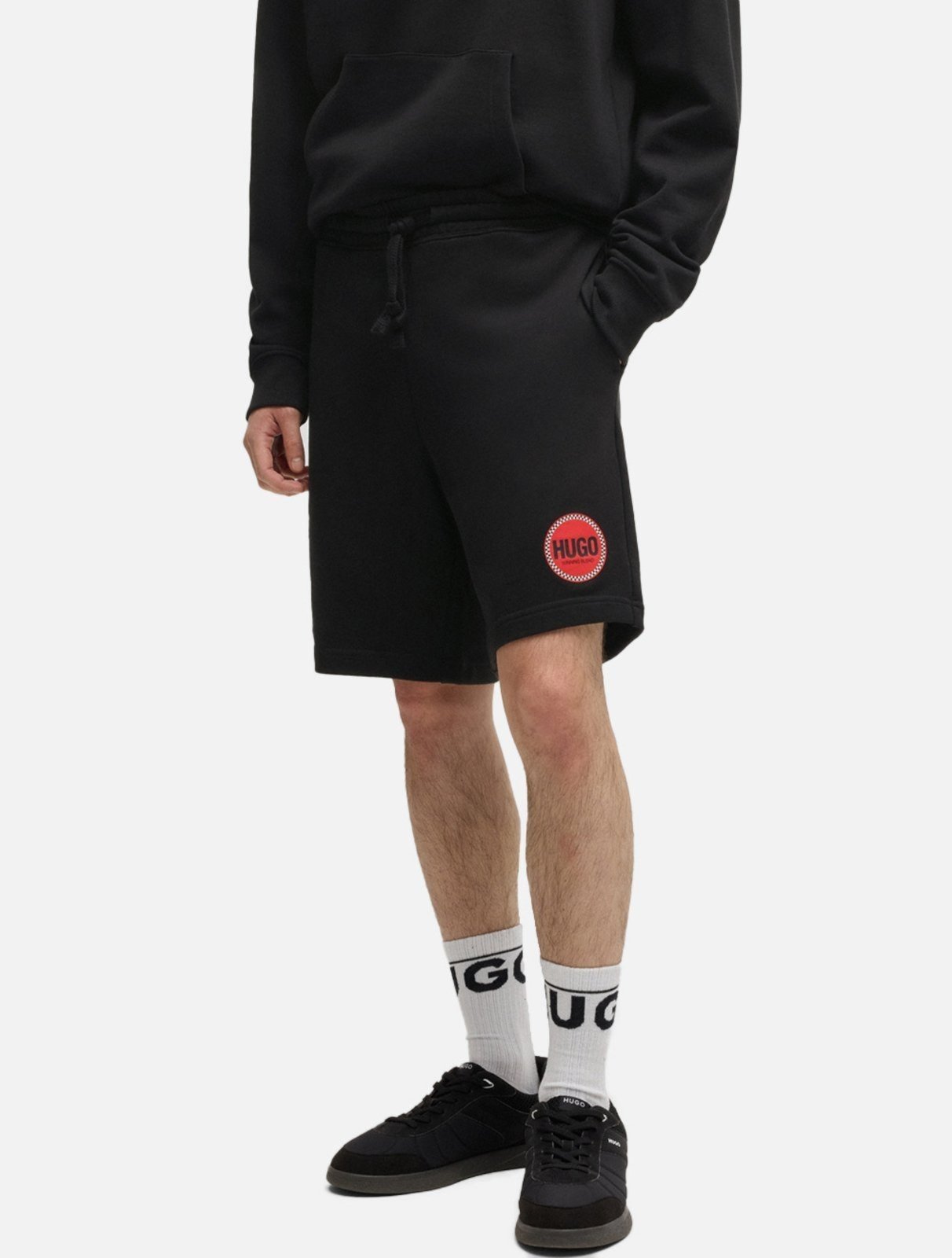 Bermuda Hugo Boss Moletom Regular Decrio Preta