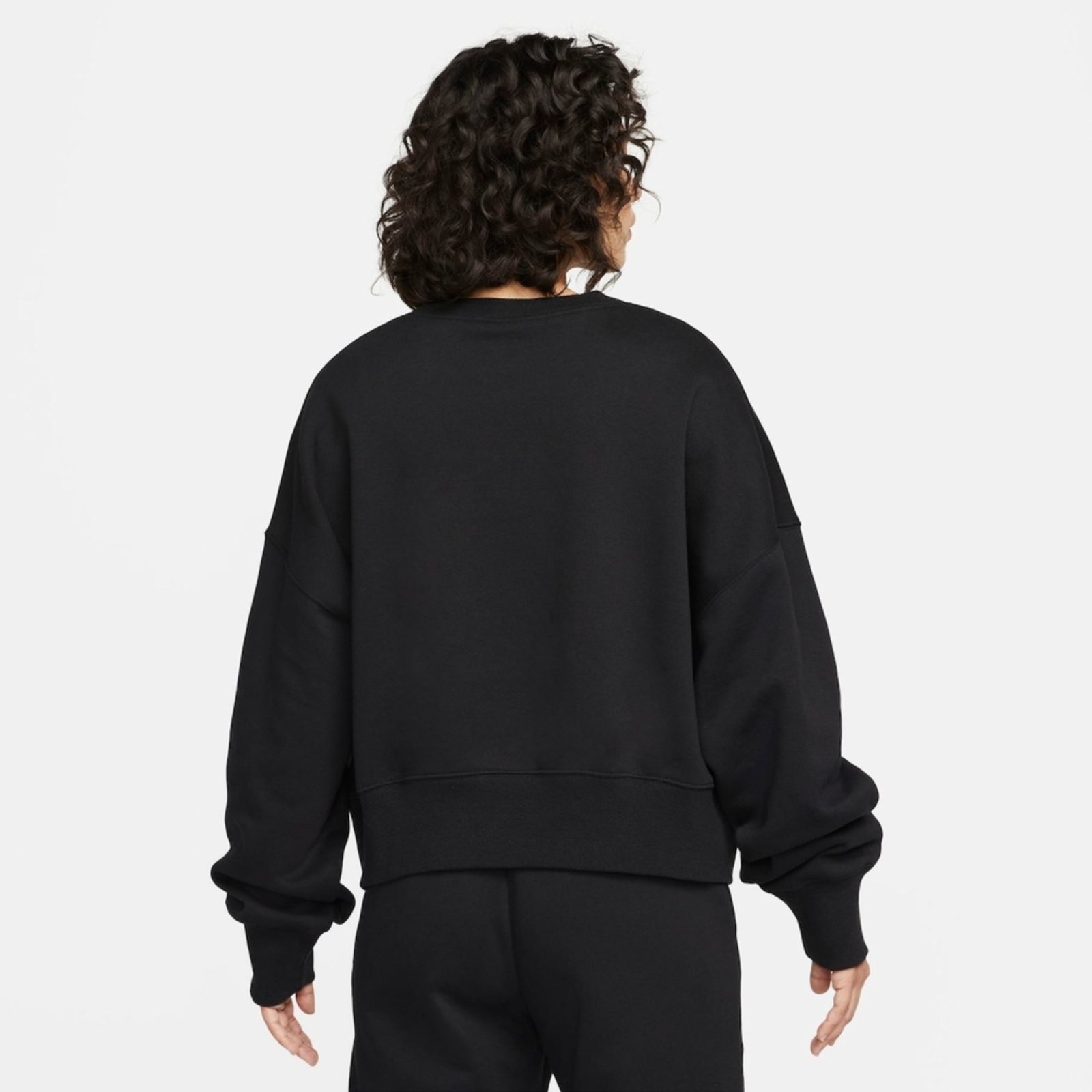 Vista 3 Blusão Nike Sportswear Phoenix Fleece Crew Feminino preto Nike preto