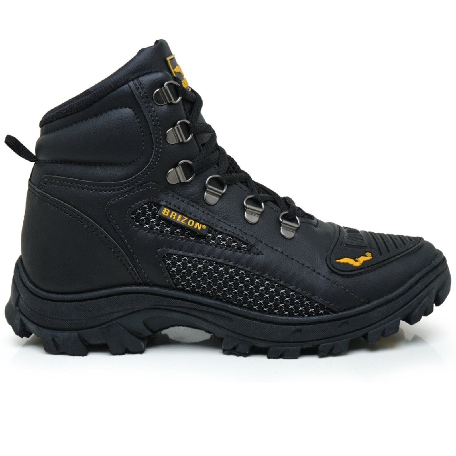 Bota Coturno Brizon Adventure Preta Palmilha Em Gel Impermeável