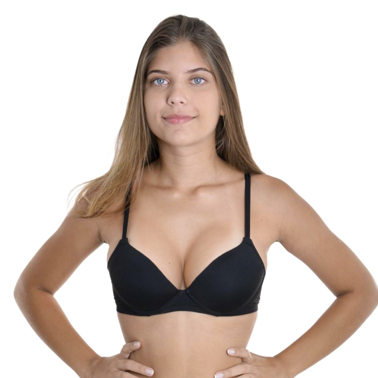 Sutiã meia taça com bojo e aro em microfibra sustentare Liebe
