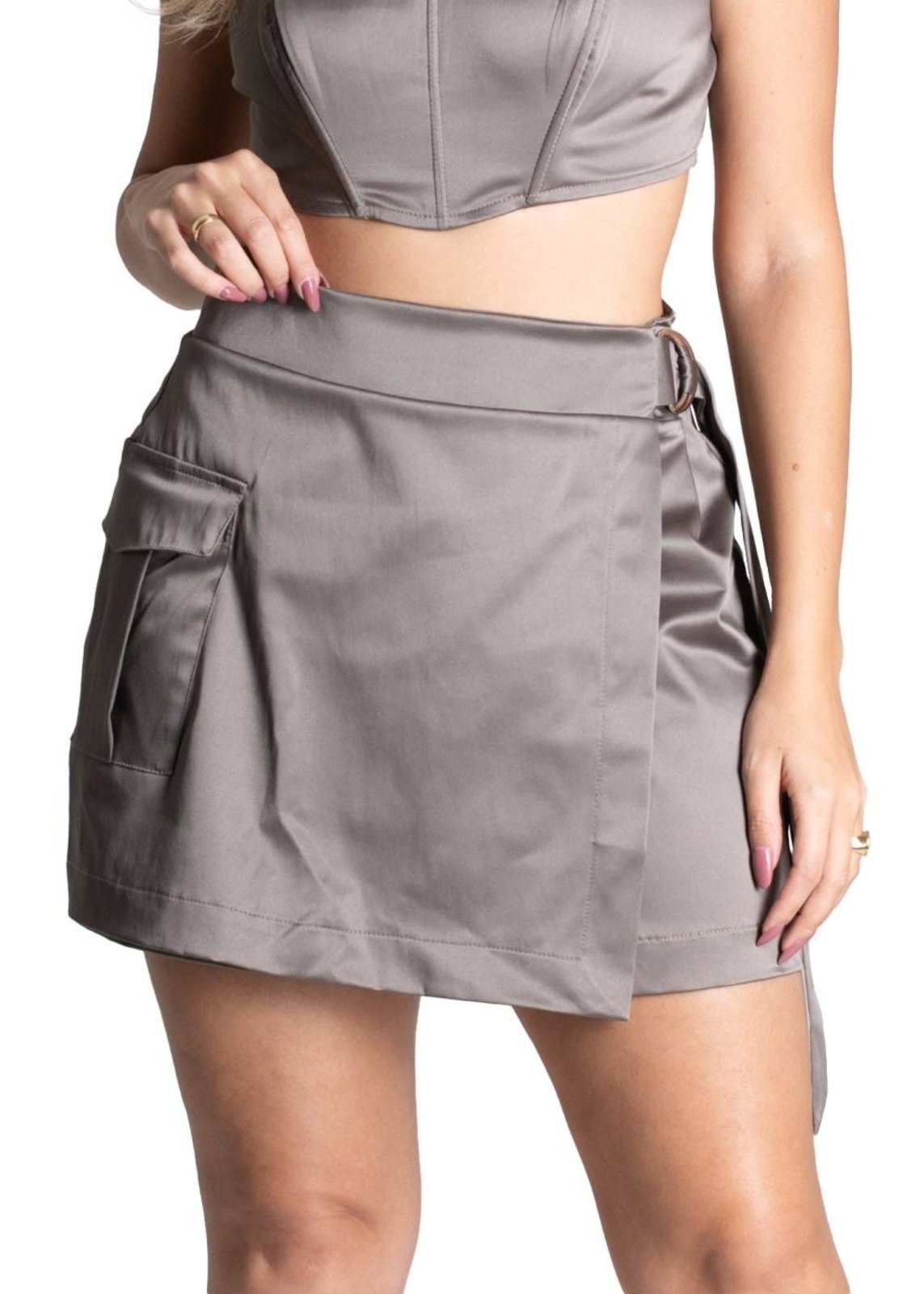 Saia Curta Sawary Transpassada – 278302 – Verde – Sawary
