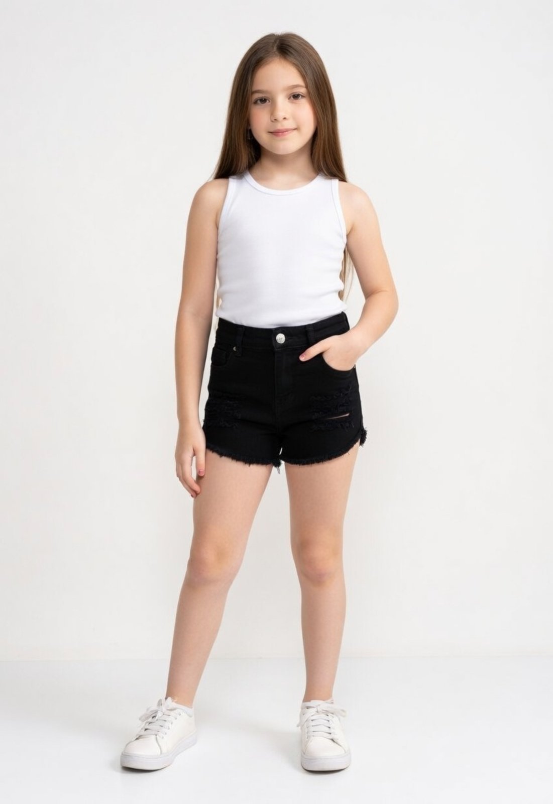 Short Jeans D Bell Outlet Fashion Classic Preto