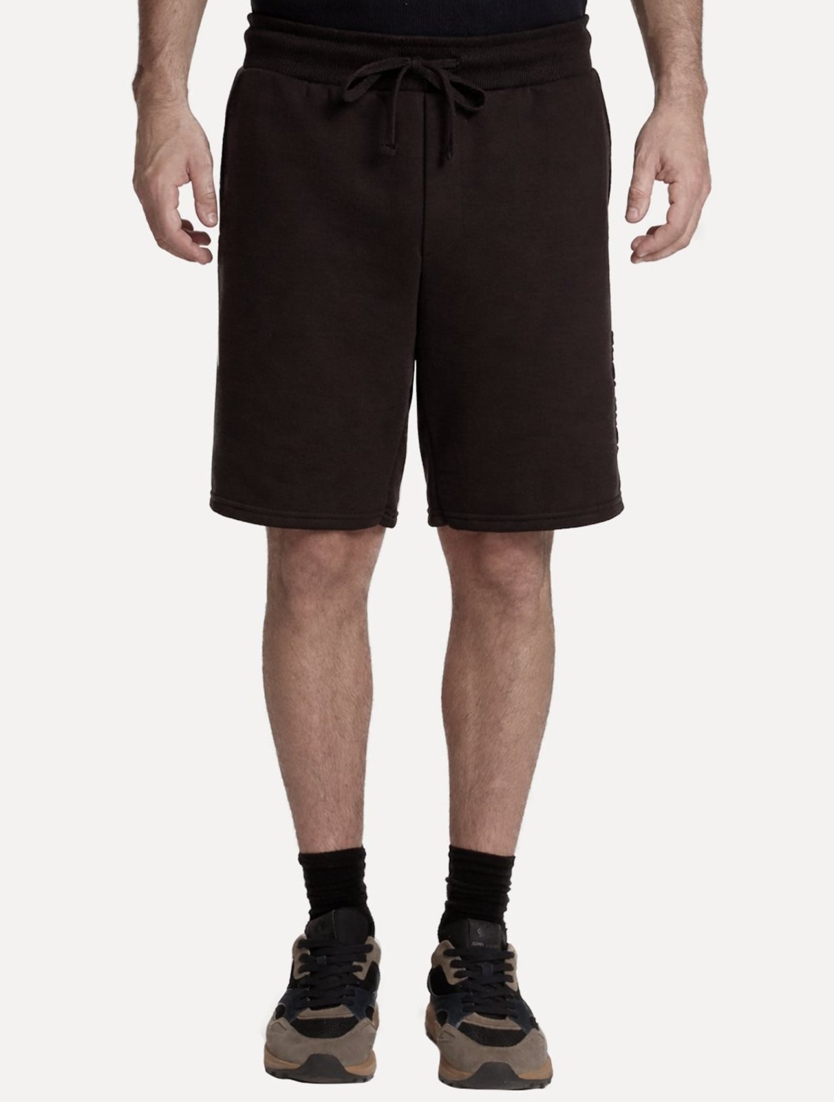 Bermuda John John Masculina Moletom Embossed Logo Marrom Escura
