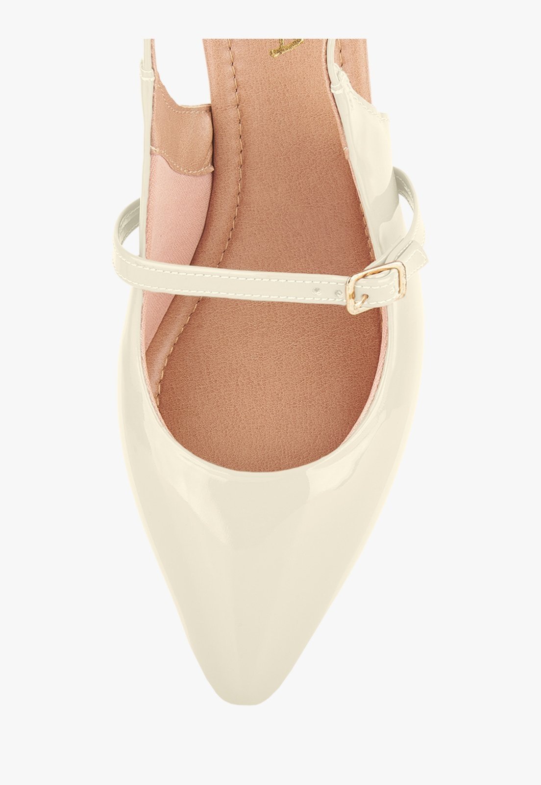 Vista 3 Scarpin Feminino Takata Slingback Salto Baixo Bloco Fivela Mary Jane Off-White TAKATA BY RAFAEL TAKATA off-white white TAKATA BY RAFAEL TAKATA off-white white
