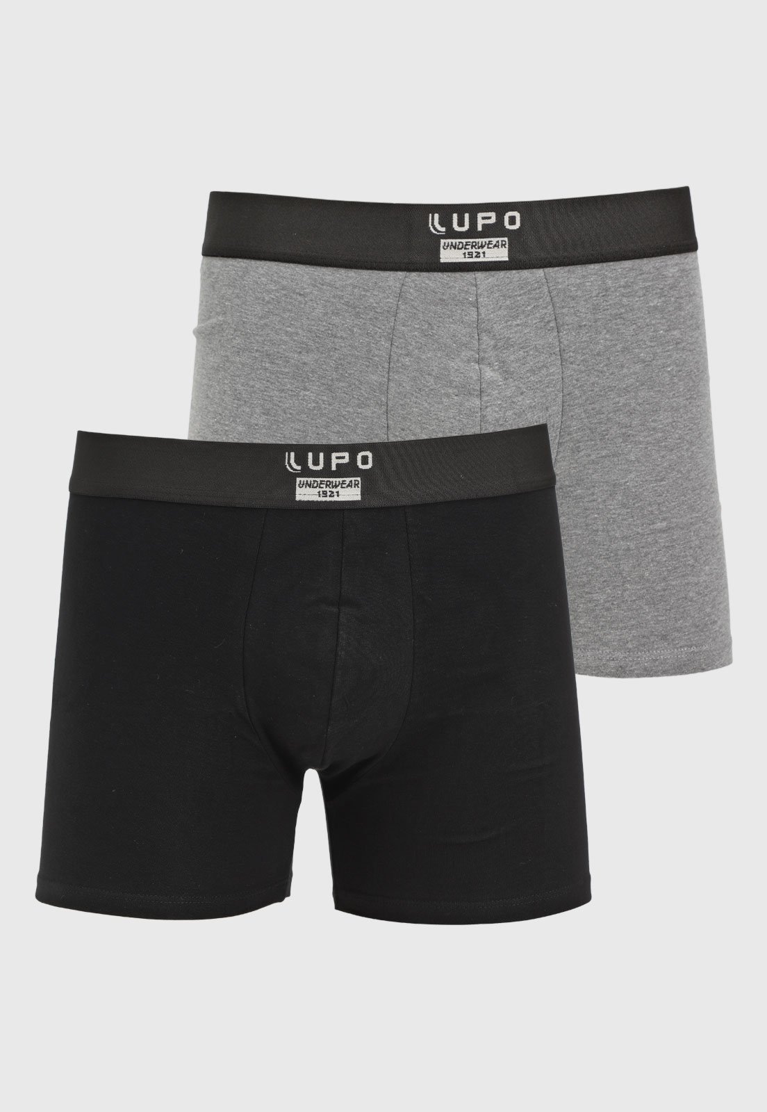 Kit 2 Cuecas Boxer Masculina Lupo Preta