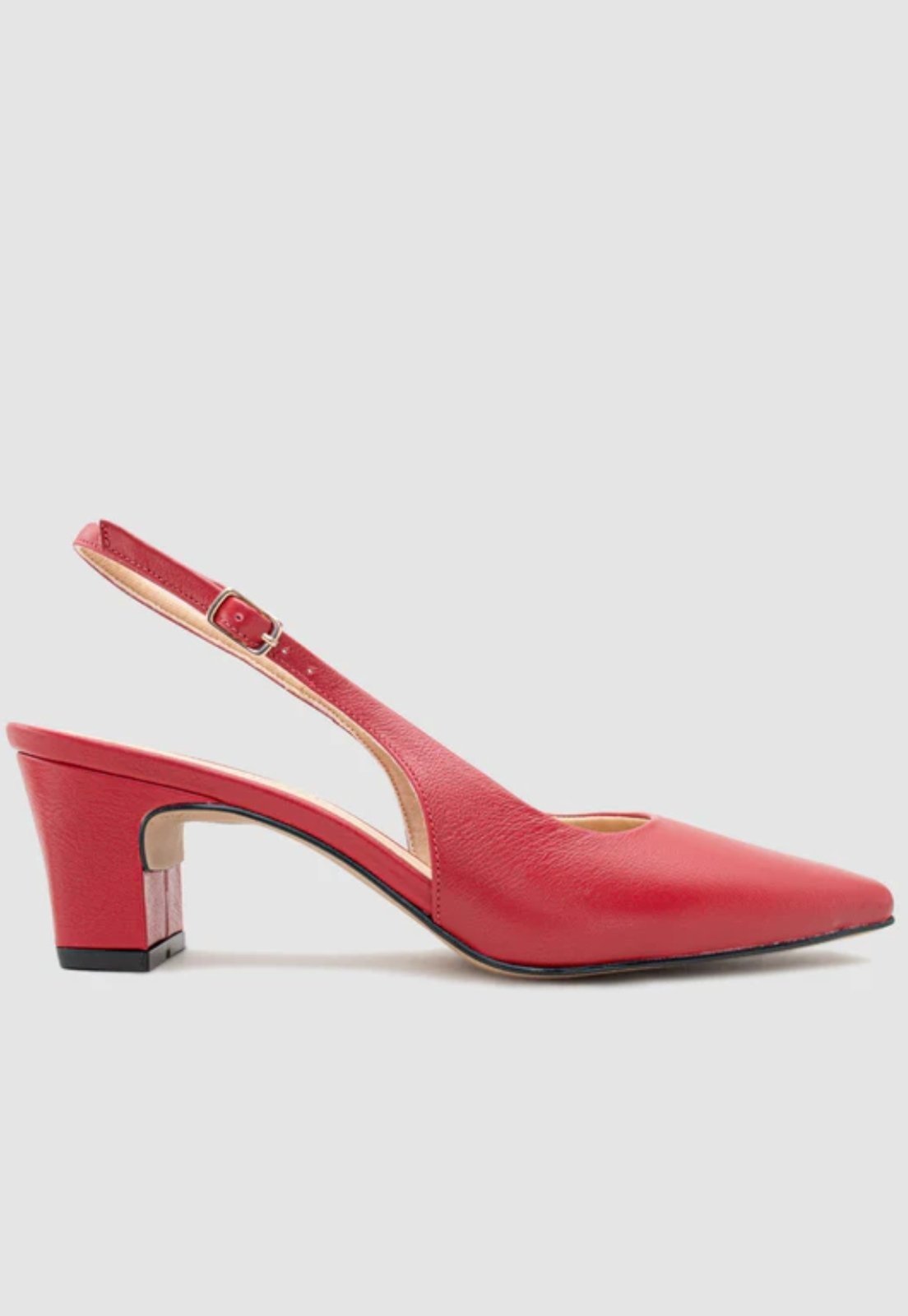 Scarpin Slingback Couro Vermelho CBK