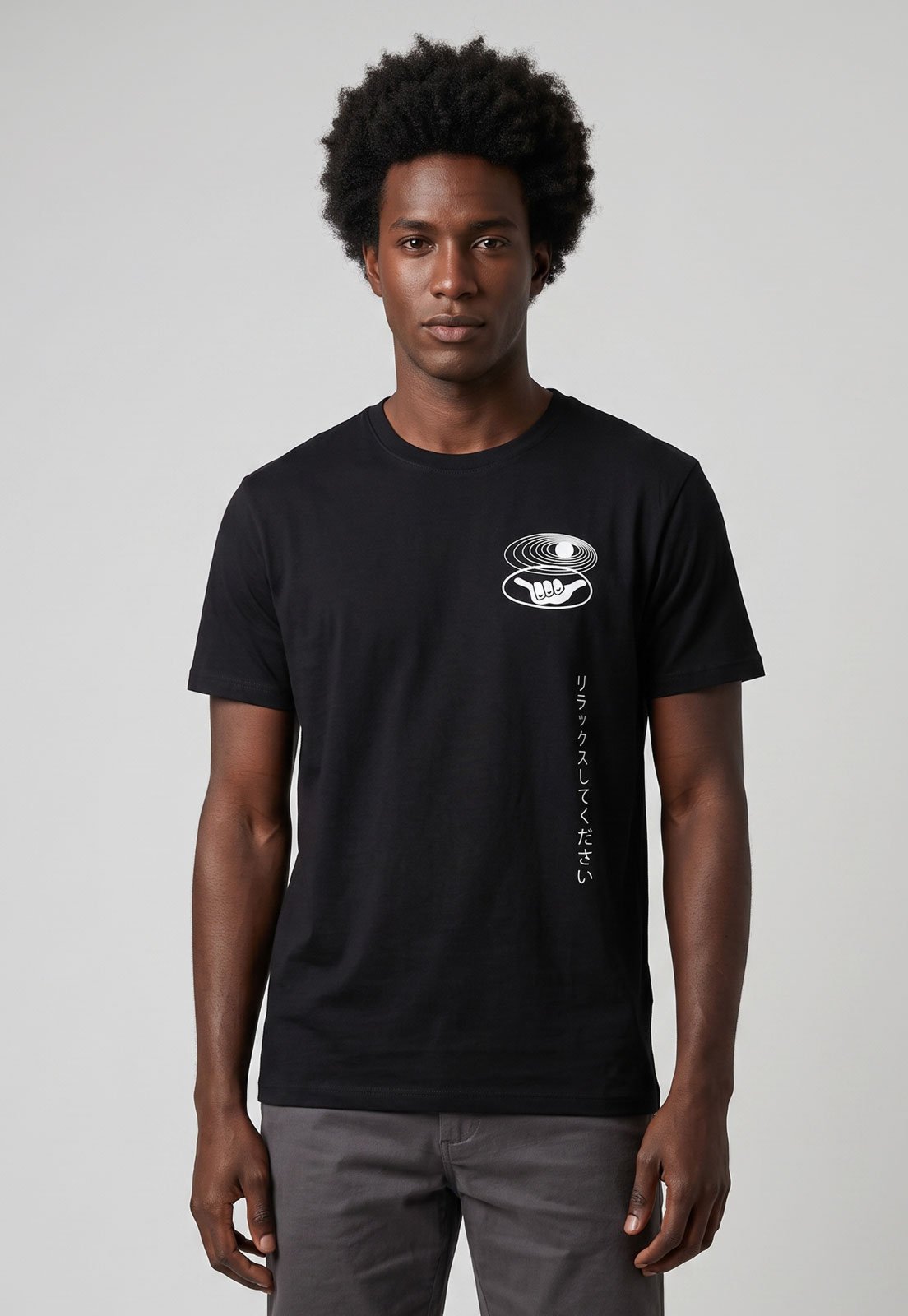 Camiseta Masculina Hang Loose Astor Preta