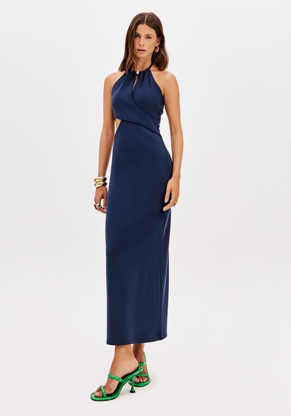 Vestido Super Midi Frente Única Lança Perfume
