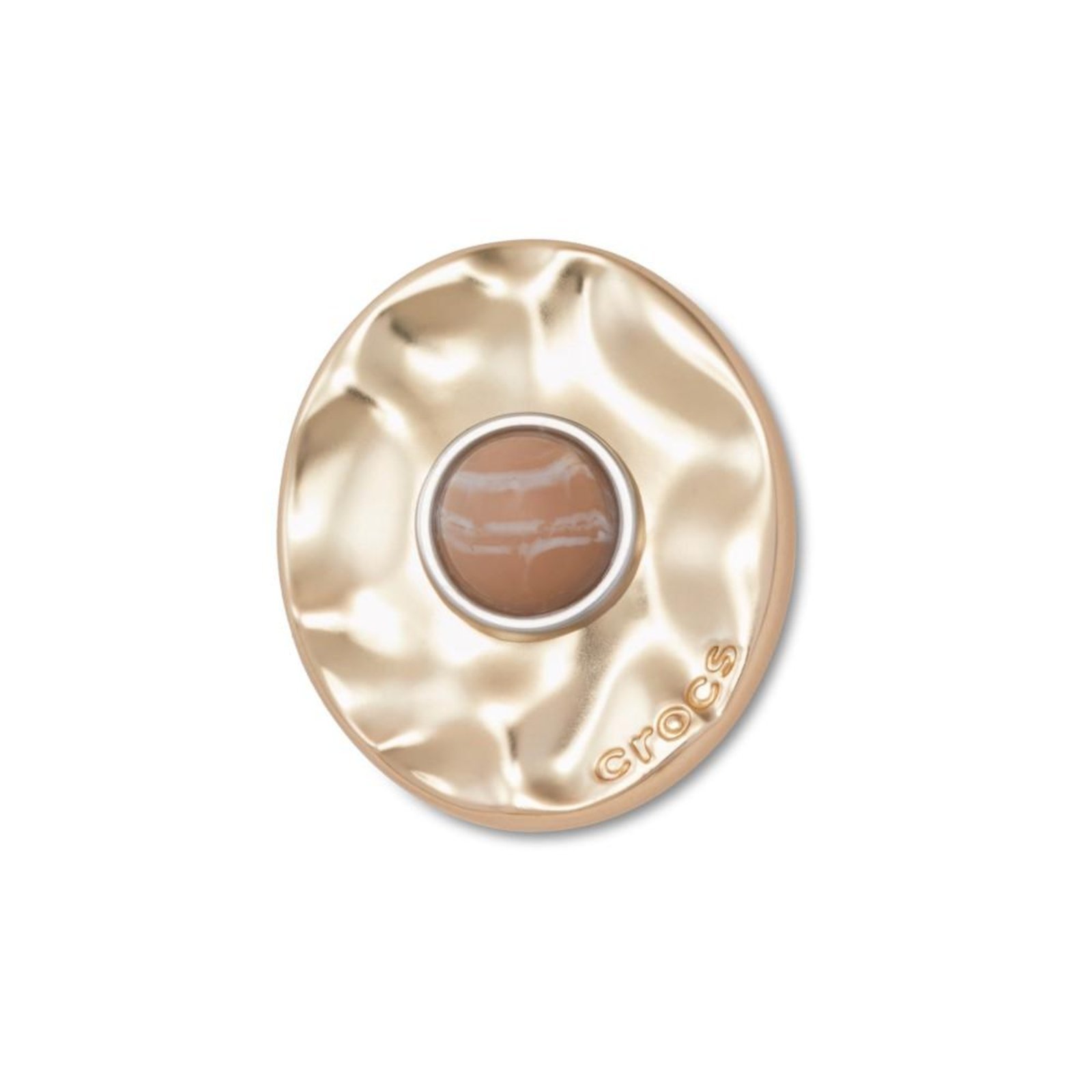 Vista 2 Infantil - Jibbitz™ Pedra Dourada Amassada Crocs branco