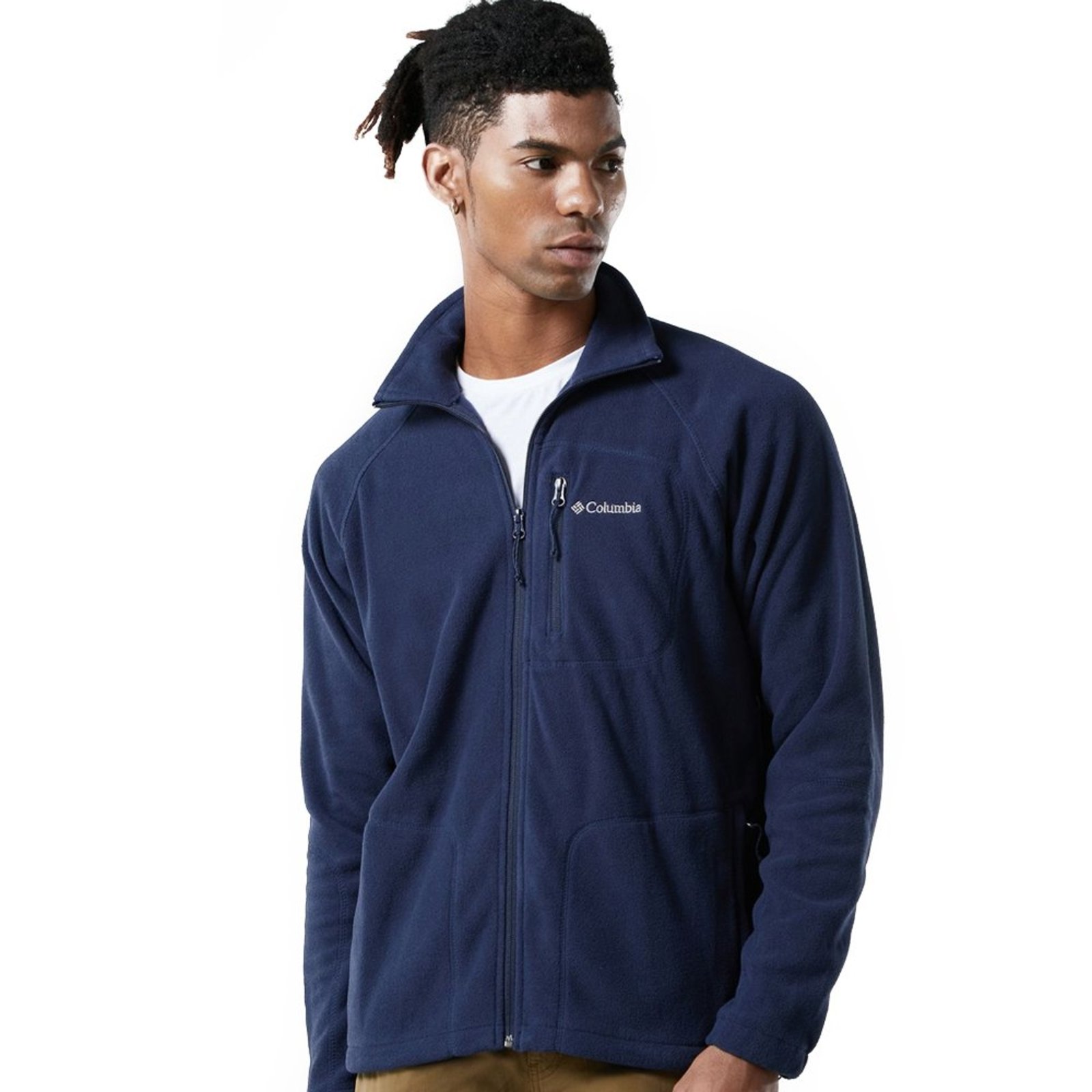 Jaqueta Columbia Fleece Fast Trek II Full Zip Marinho Masculina