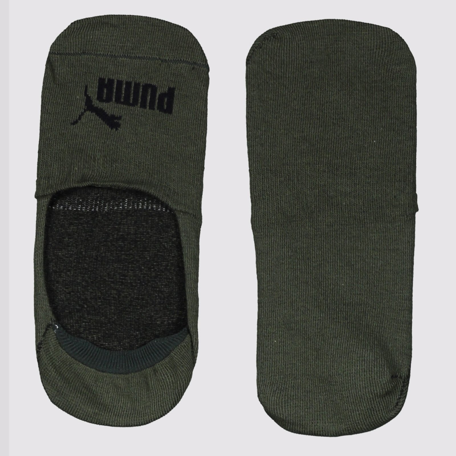 Vista 3 Kit Meia Puma Sapatilha 6 Pares Verde e Cinza cinza verde Puma cinza verde