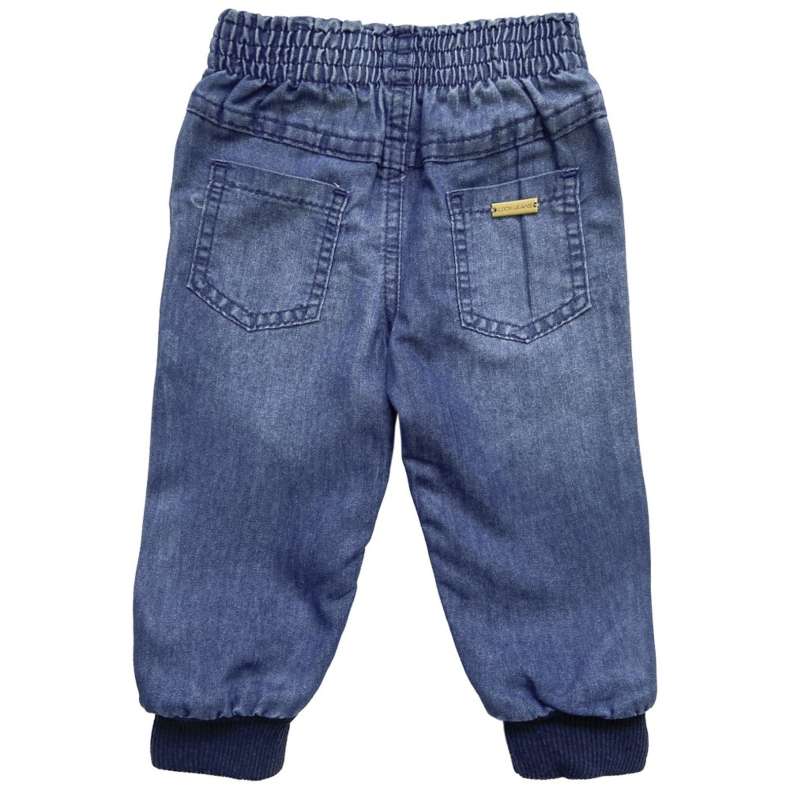 Vista 3 Infantil - Calça Look Jeans Jogger Leve Jeans azul Look Jeans azul