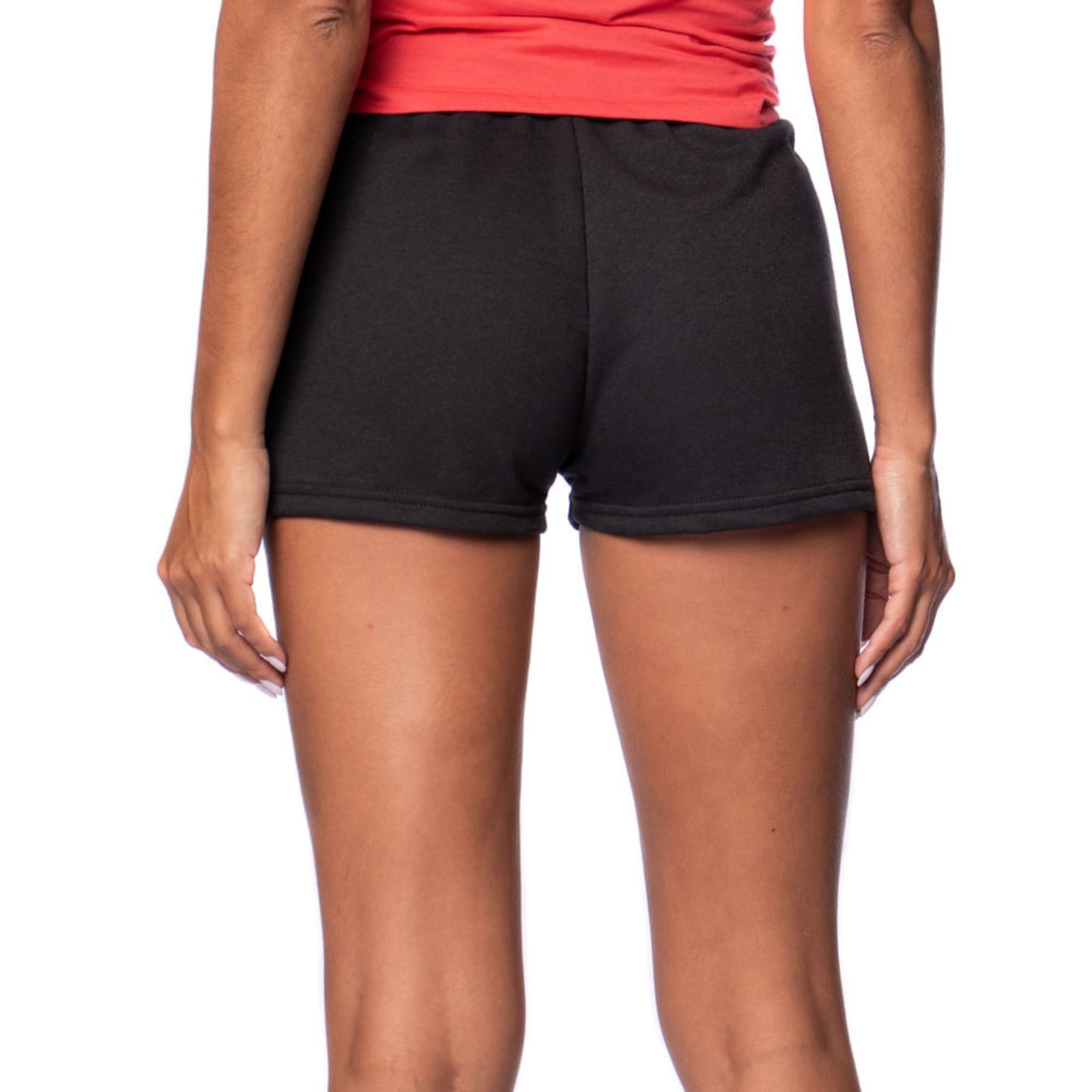 Vista 3 Short Feminino Desayner em Moletom com Cordão preto Desayner preto