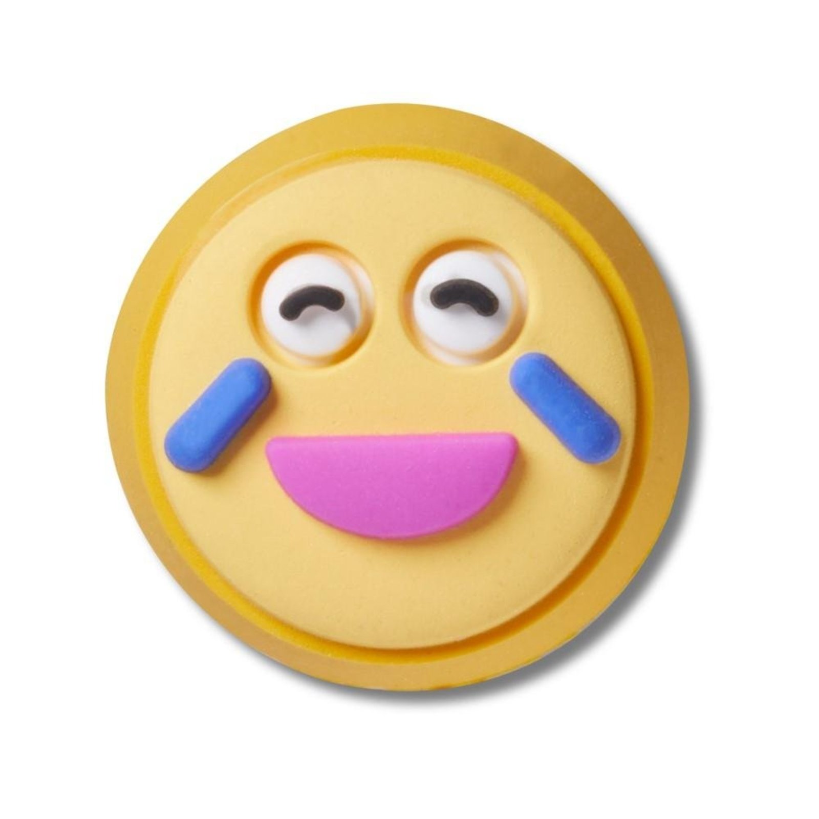 Infantil - Jibbitz™ Emoji Chorando de Rir Único Branco