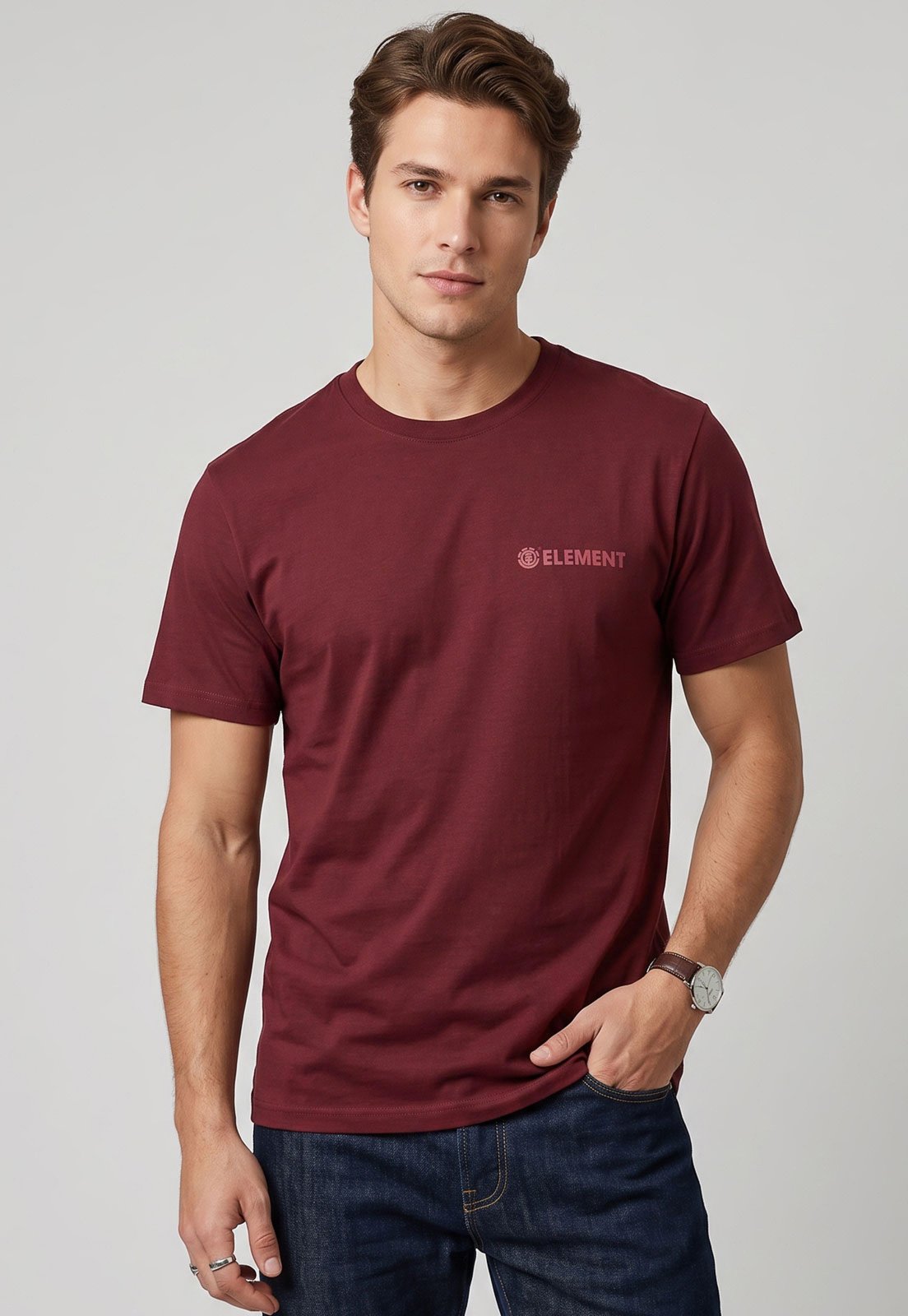 Camiseta Masculina Element Blazin Chest Vinho
