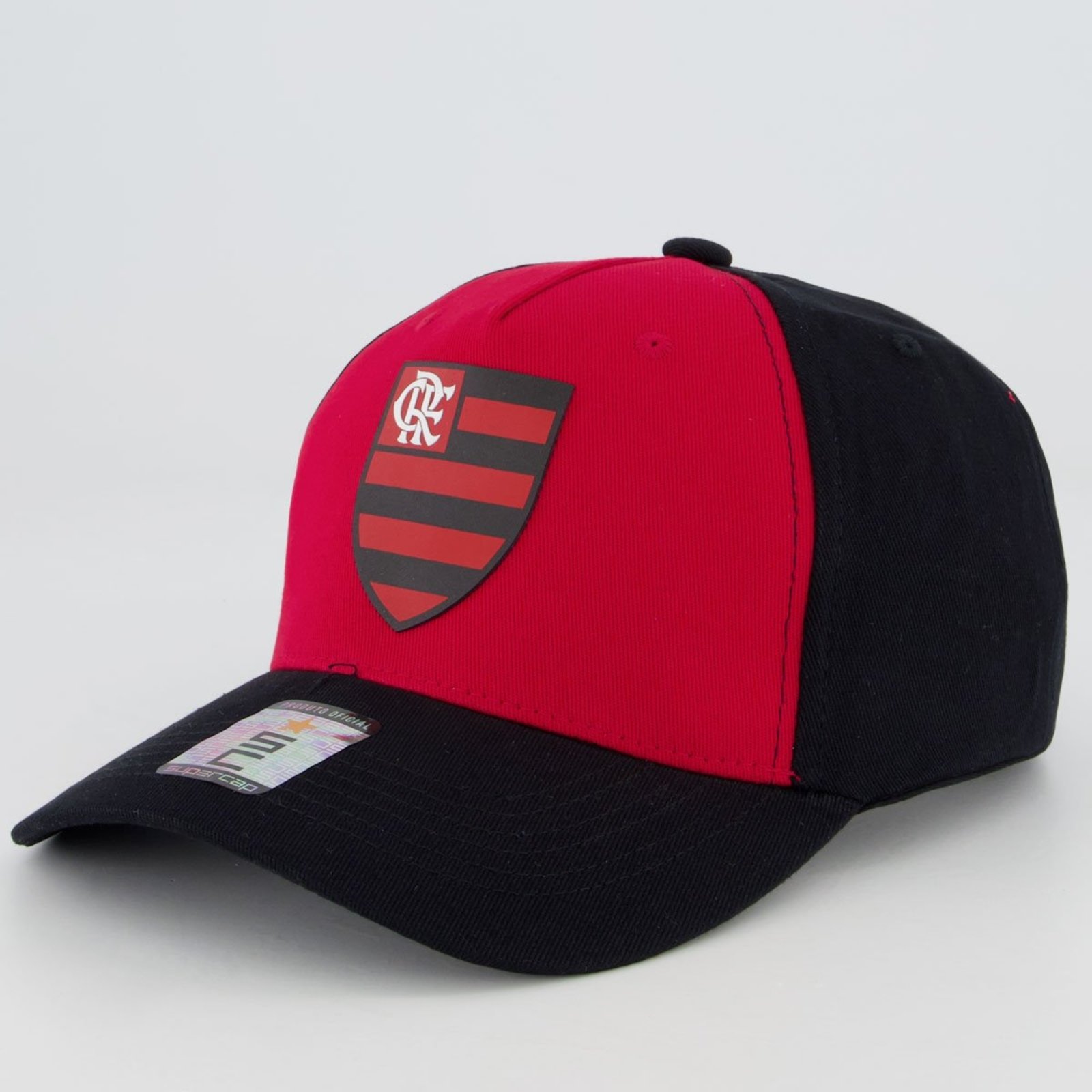 Boné Flamengo Escudo Zico Preto e Vermelho