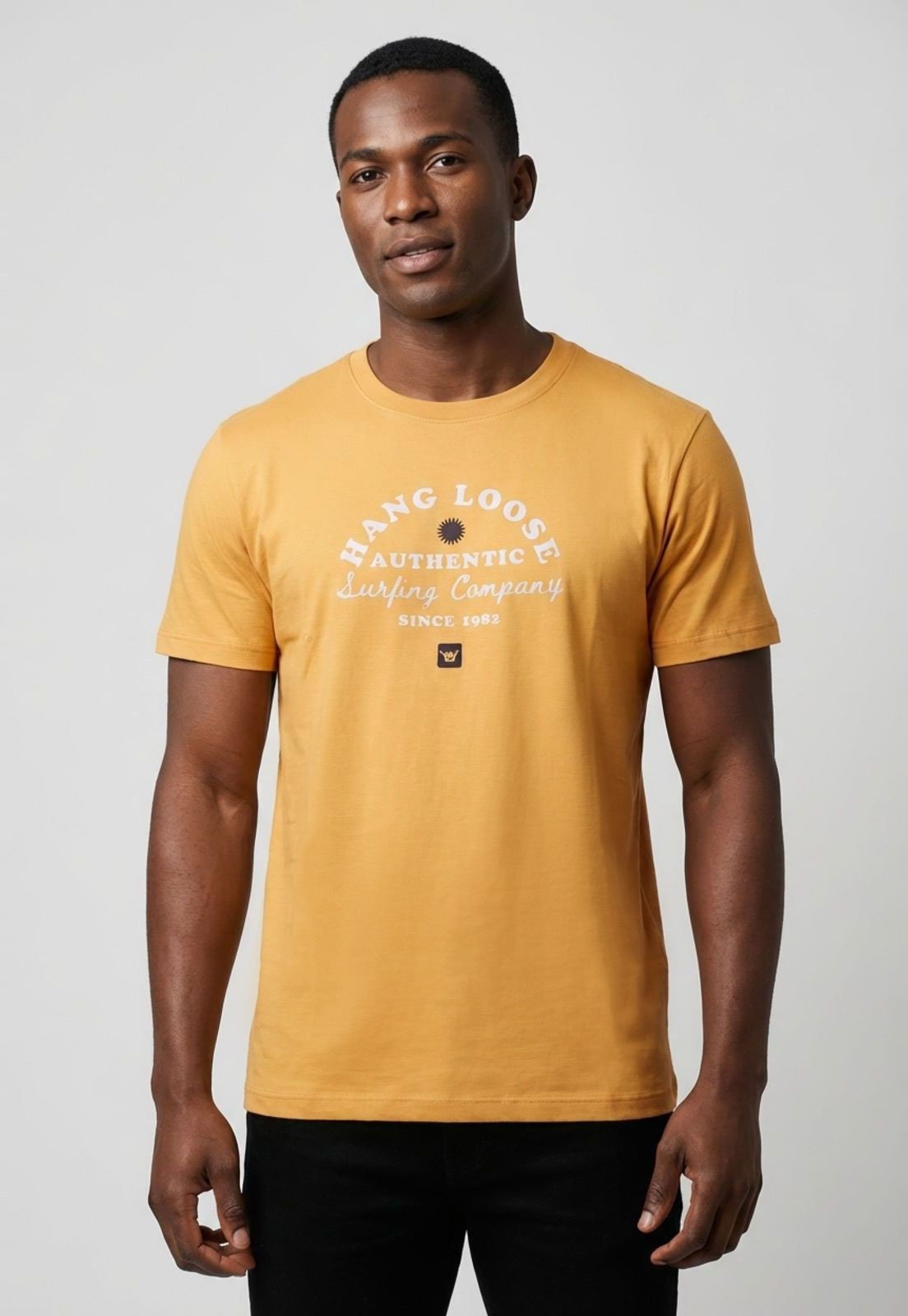 Camiseta Masculina Hang Loose Silk Mc Arc Amarela