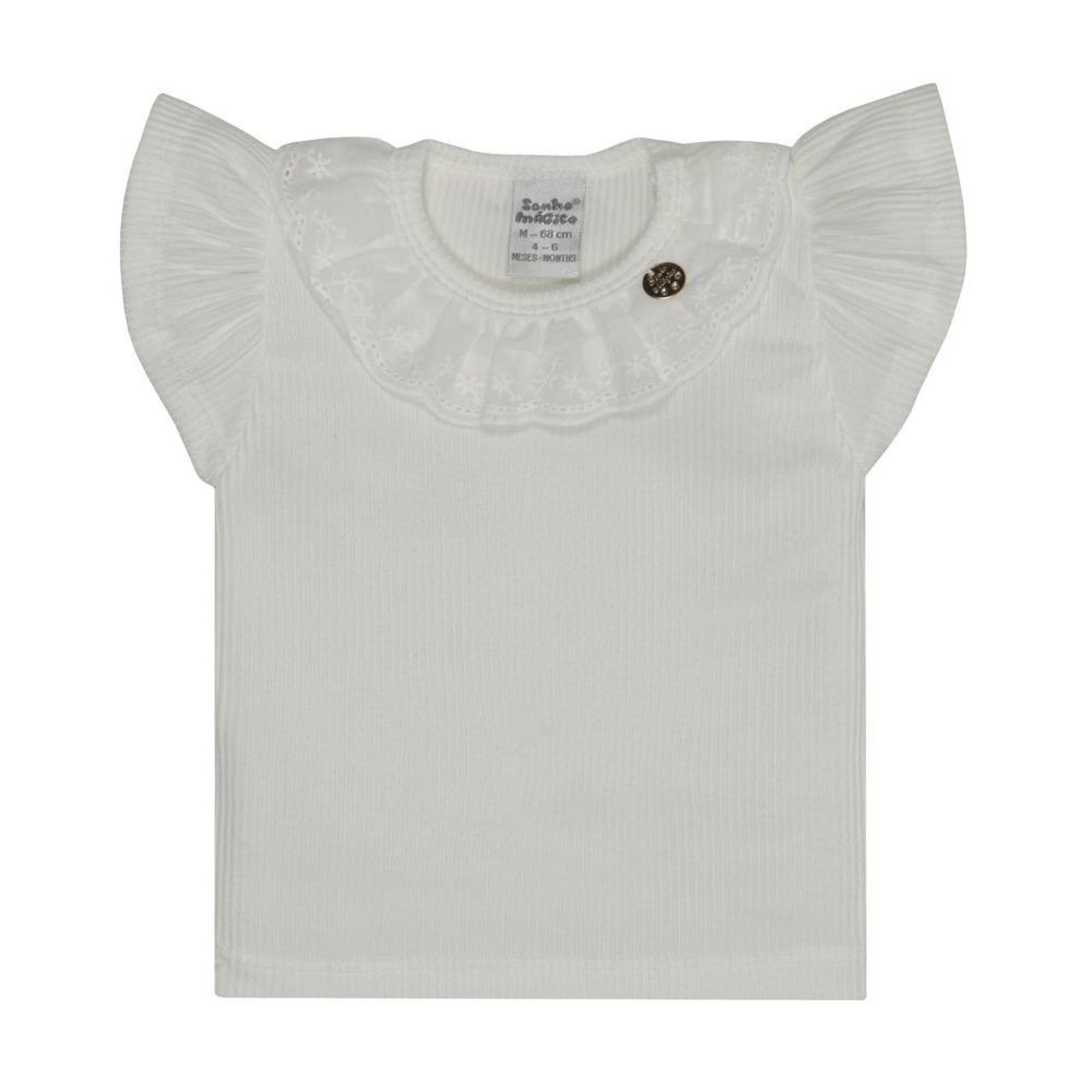 Infantil - Blusa Menina Branca com Babados Sonho Mágico 1 Off-white
