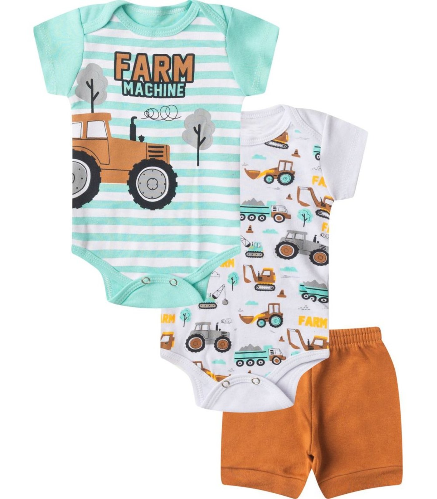 Infantil - Kit Body Curto 3 Peças Select Amarelo