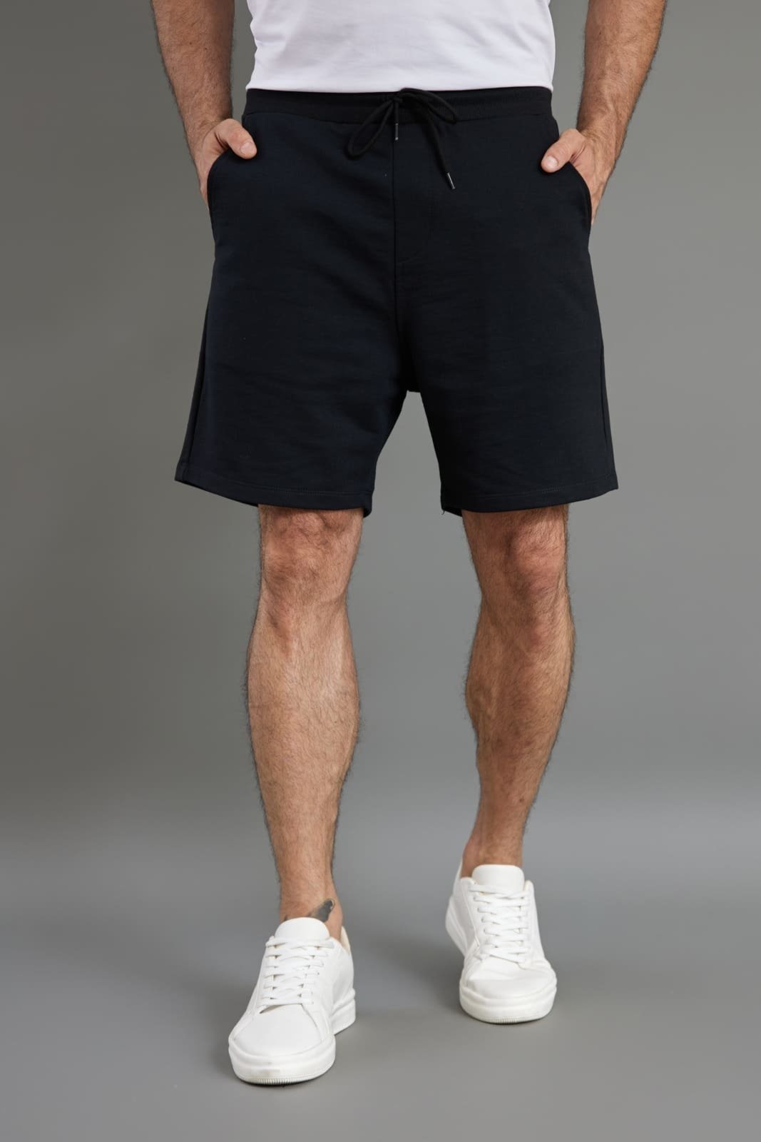 Bermuda Moletom Masculina Com Elástico e Cordão Dialogo Preto