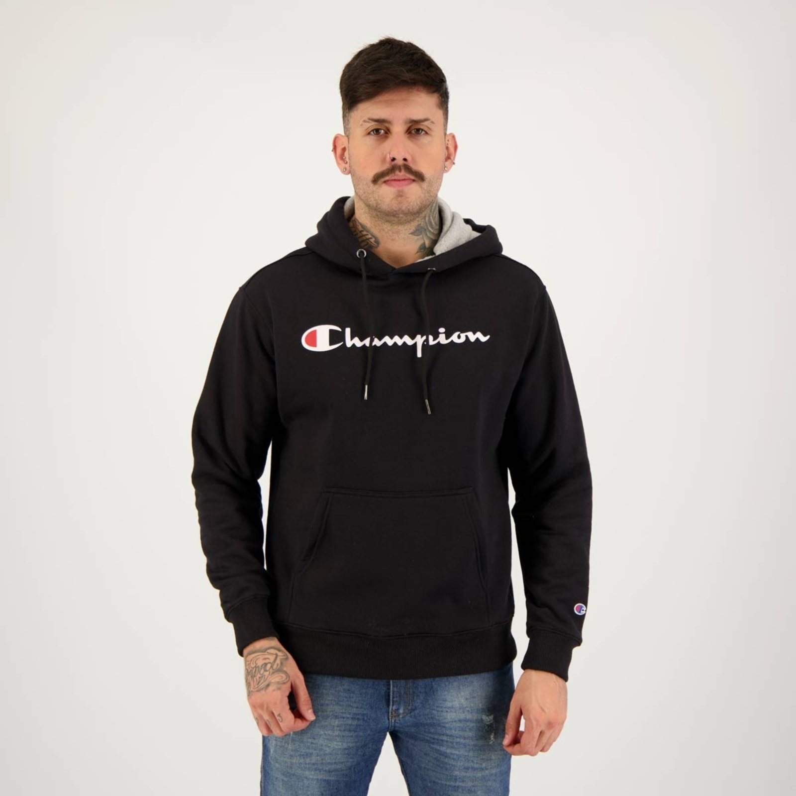 Moletom Champion Contour Logo Preto