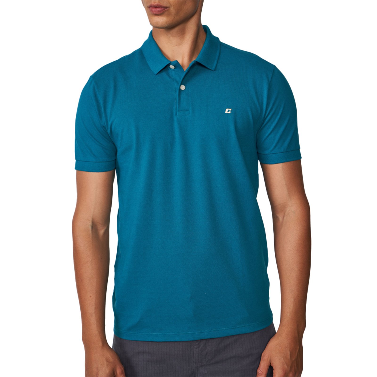 Camisa Polo Colcci Logo Ve25 Azul Dusk Masculino