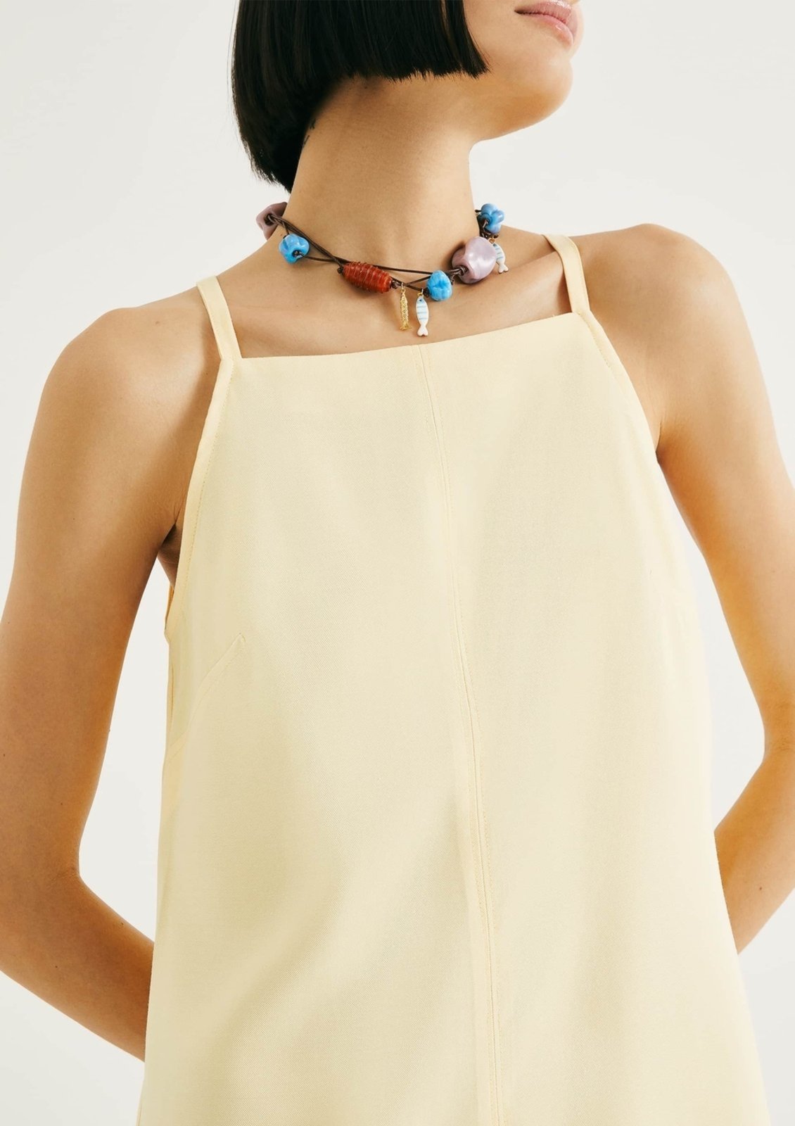 Vista 3 Vestido Curto Reto Em Peach Touch Hering cinza Hering cinza
