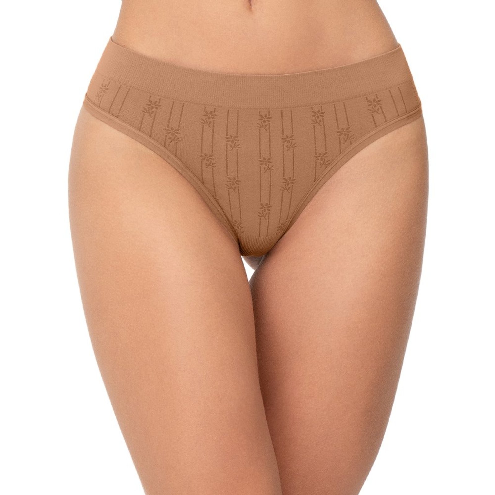 Calcinha Biquini Anatômico Jacquard Macio Bege