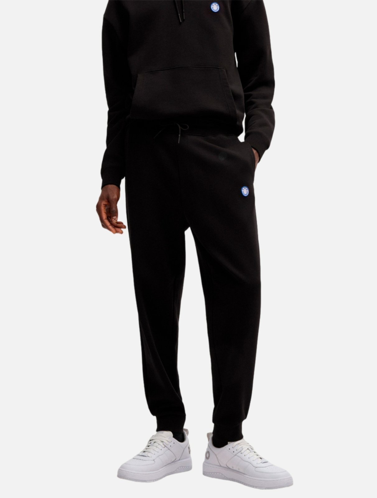 Calça Hugo Boss Masculina Regular Moletom Nompio Preta